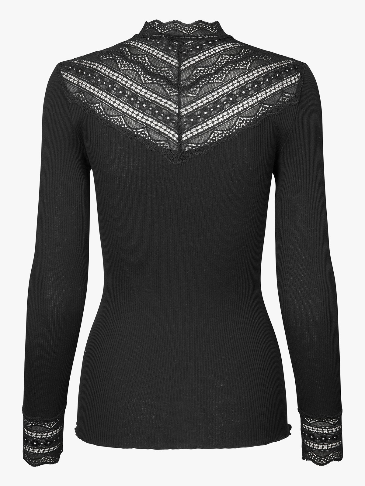 Rosemunde Benita Silk T-shirt w/lace Black