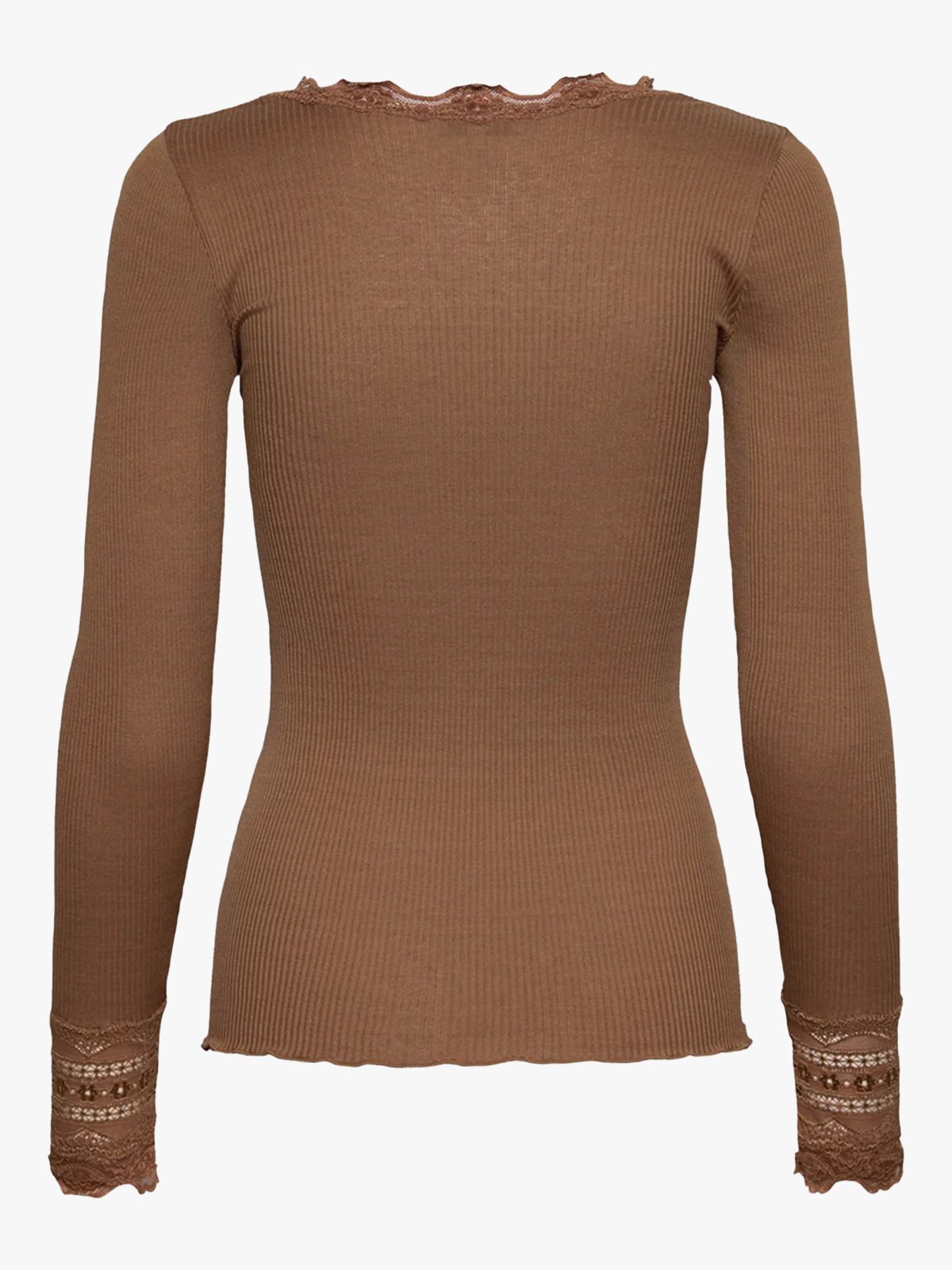 Rosemunde Benita Silk T-Shirt W/ Lace Coca Mocha