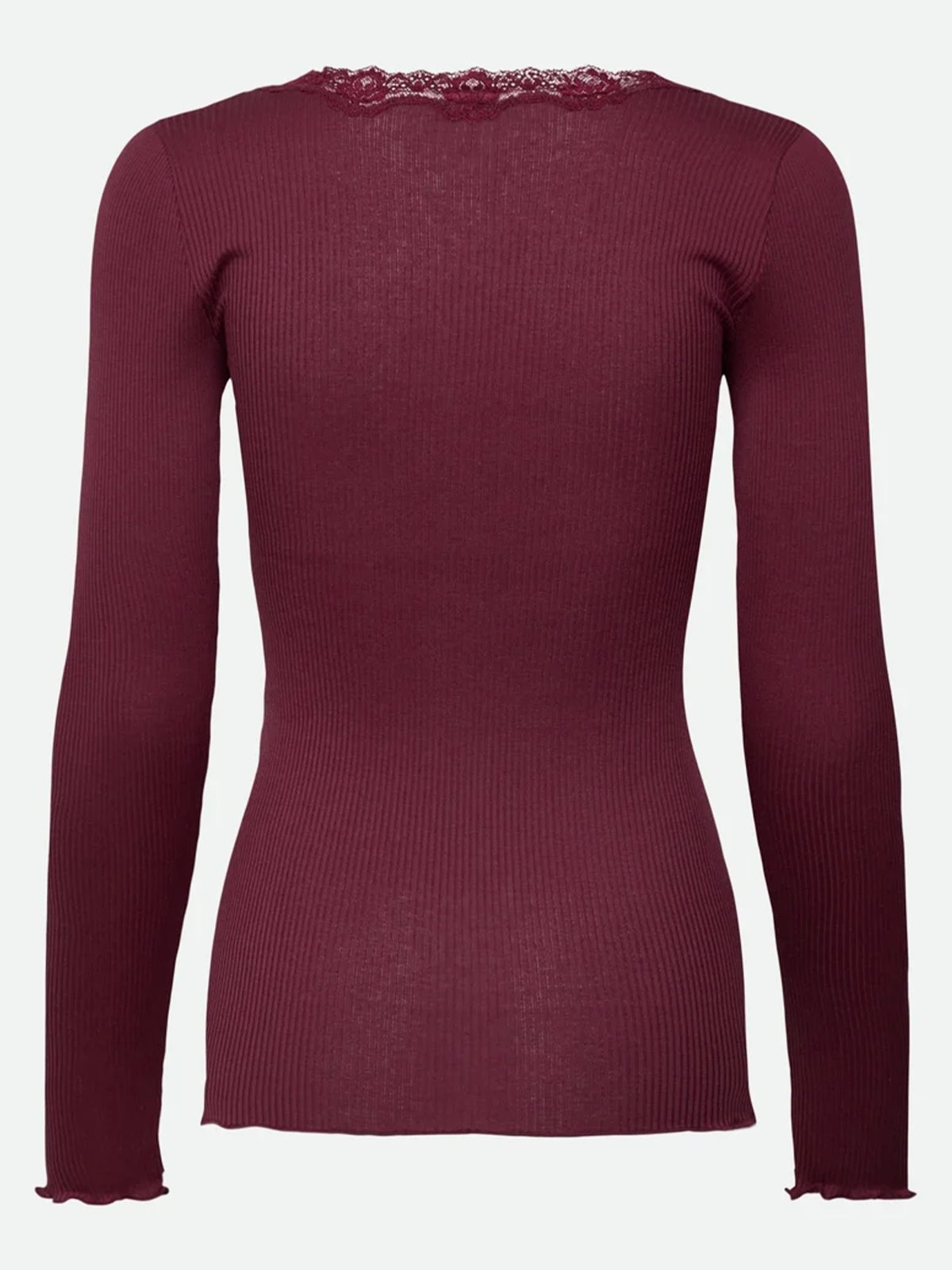 Rosemunde Babette Silk T-Shirt W/ Lace Burgunder