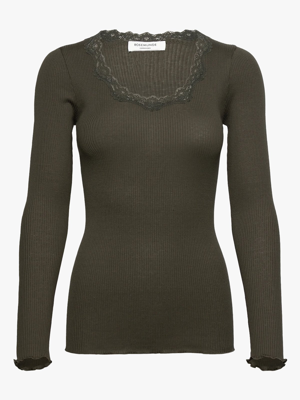 Rosemunde Babette Silk T-Shirt W/ Lace Forrest night