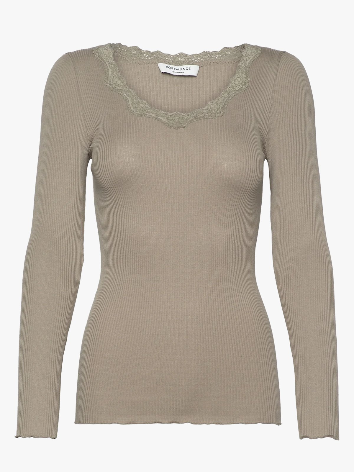 Rosemunde Babette Silk T-Shirt W/ Lace Laurel Oak