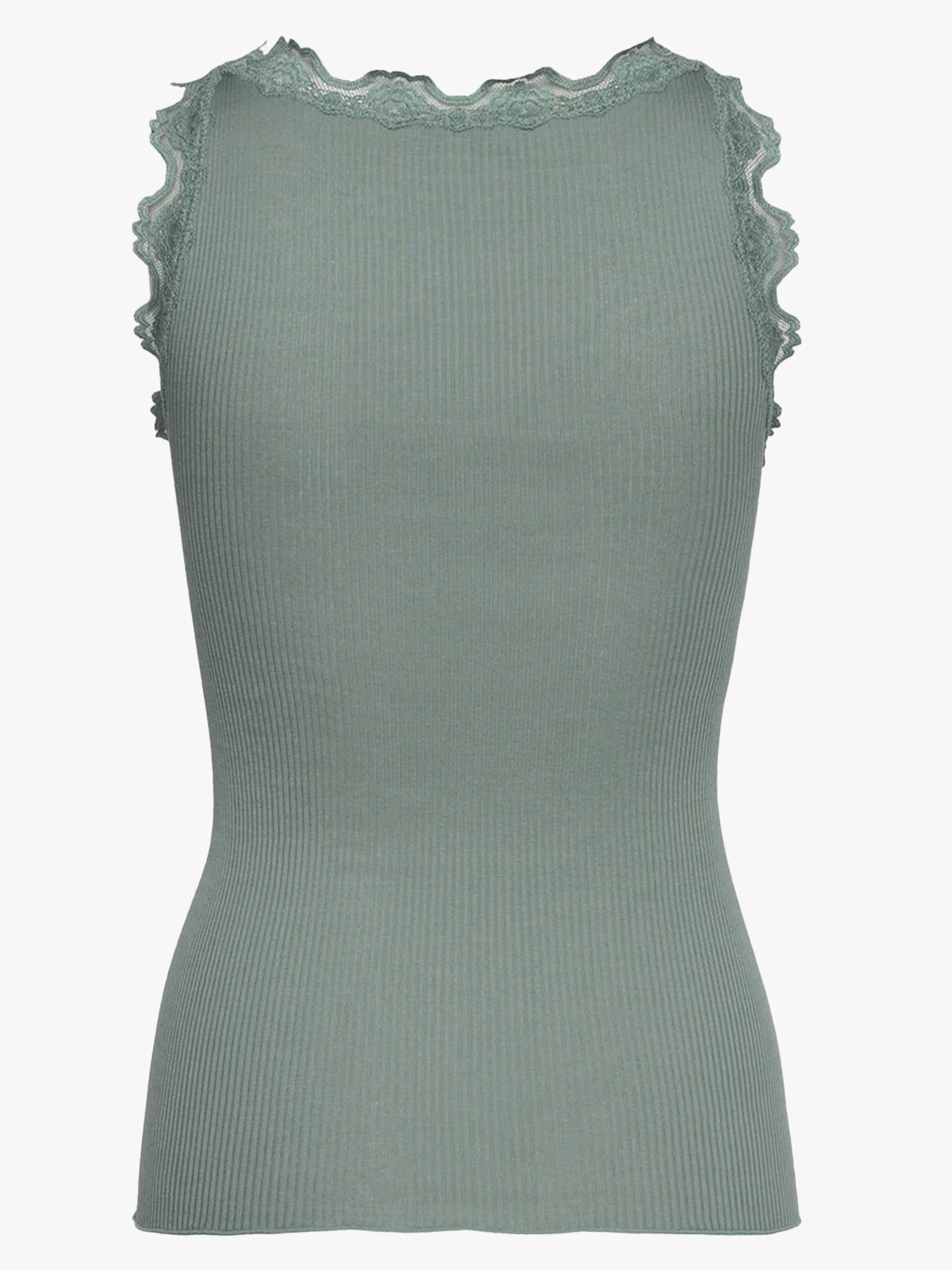 Rosemunde Babette Silk Top With Lace Chinois Green