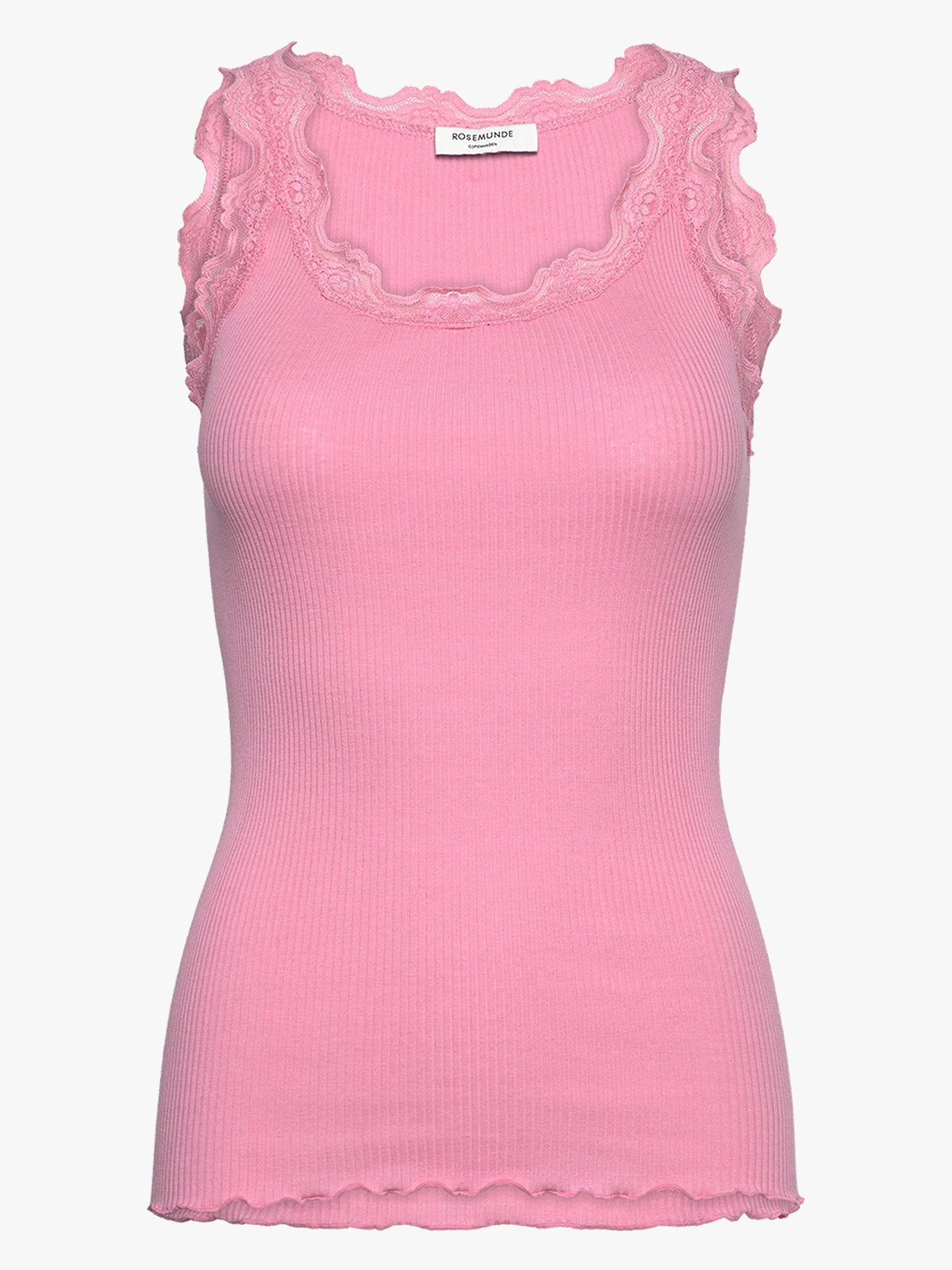 Rosemunde Babette Silk Top With Lace Rosa