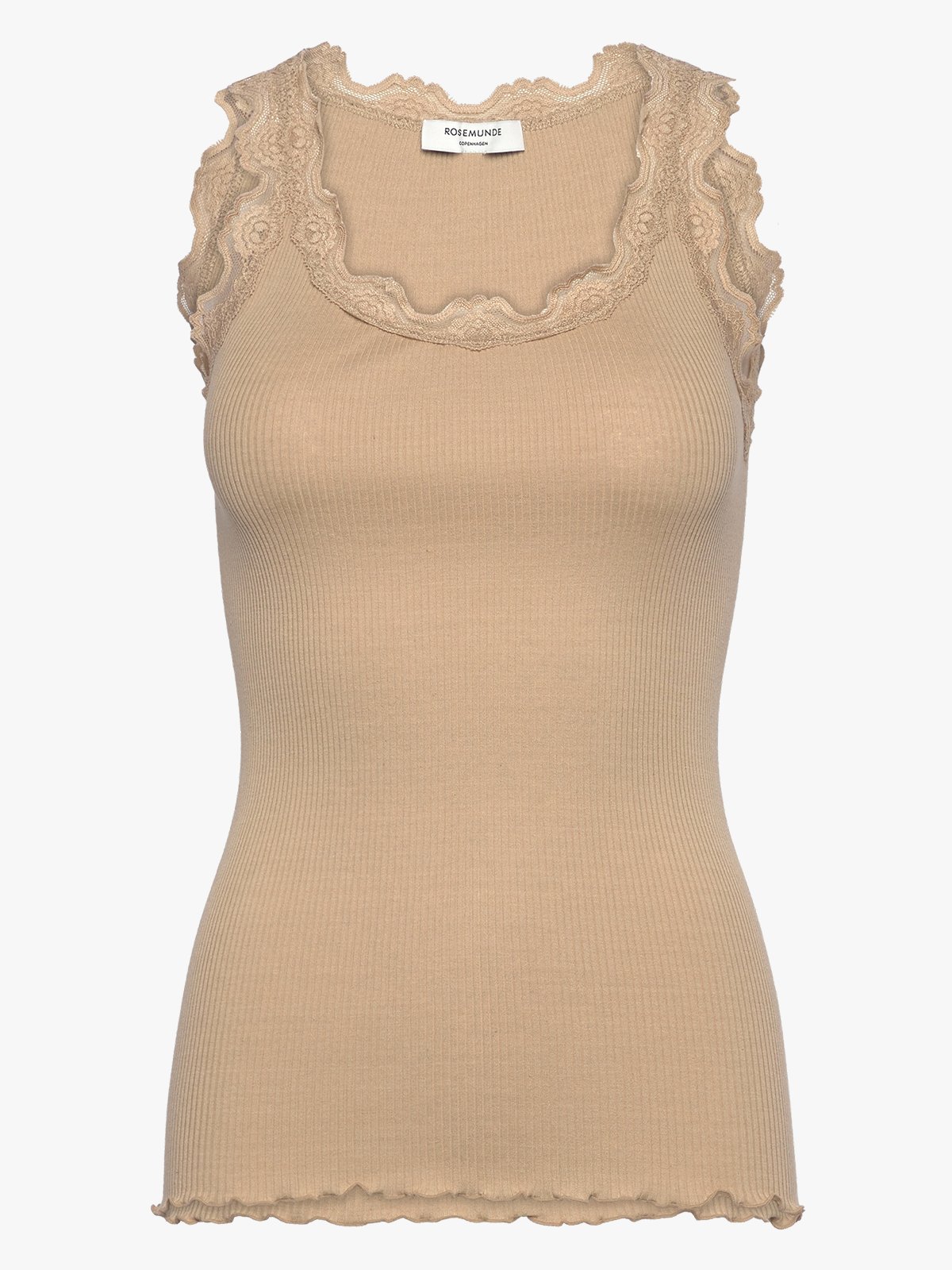 Rosemunde Babette Silk Top With Lace Beige