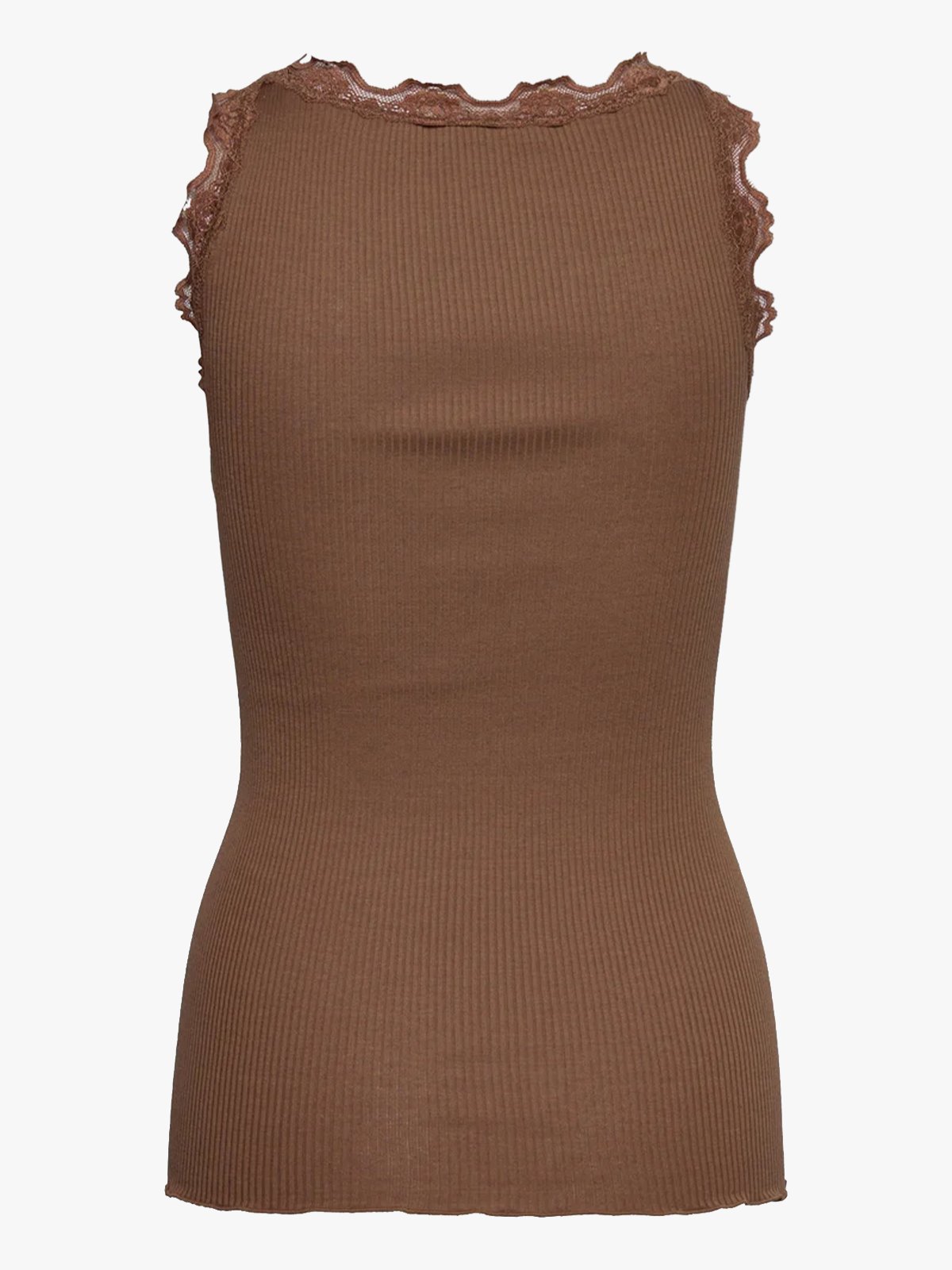 Rosemunde Babette Silk Top With Lace Coca Mocha
