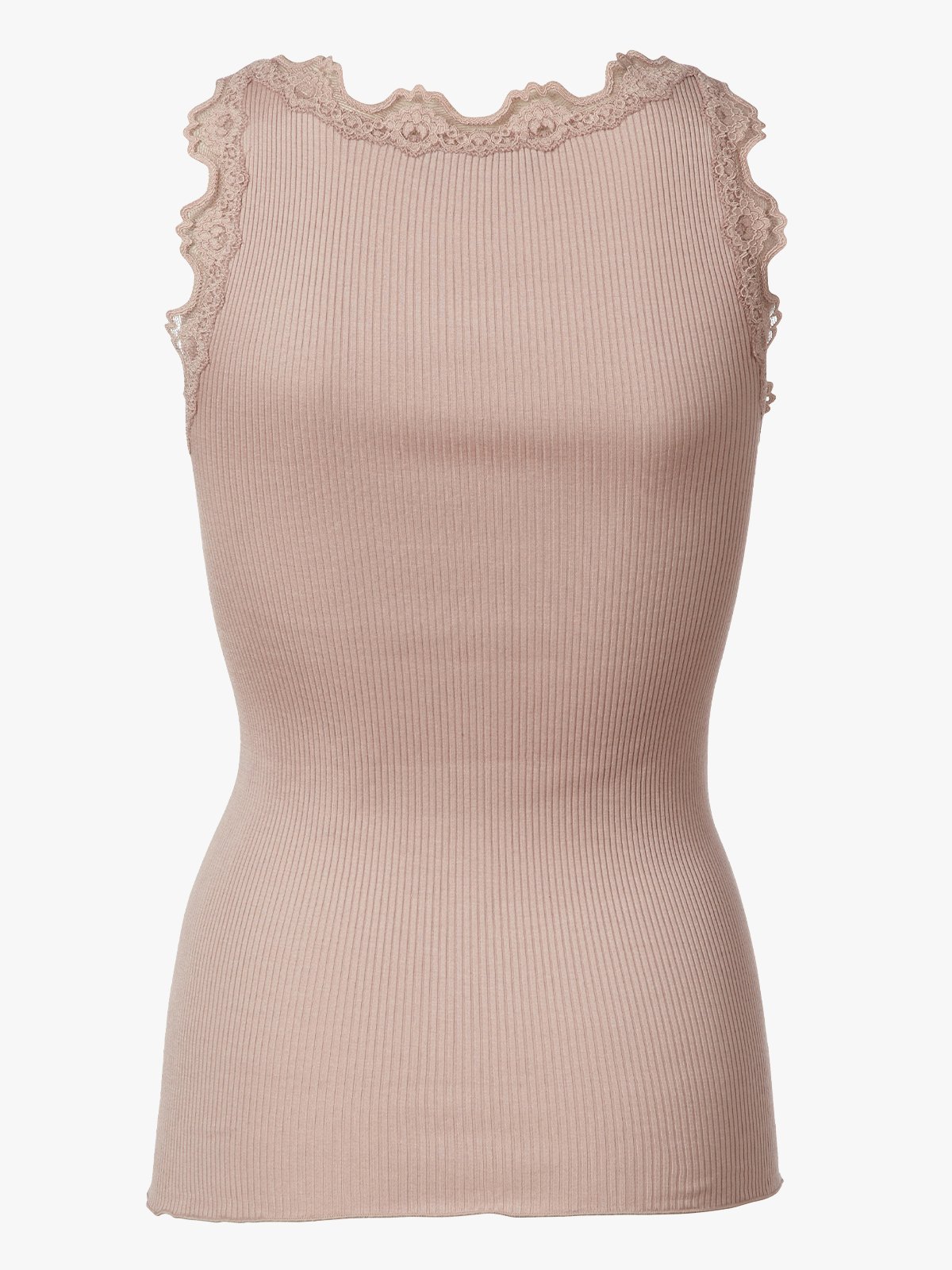 Rosemunde Babette Silk Top With Lace Vintage Powder