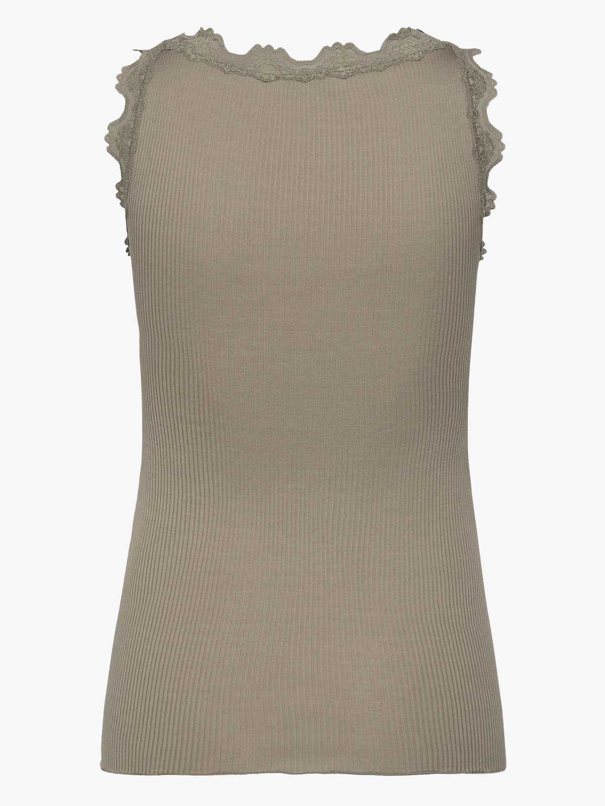 Rosemunde Babette Silk Top With Lace Laurel Oak