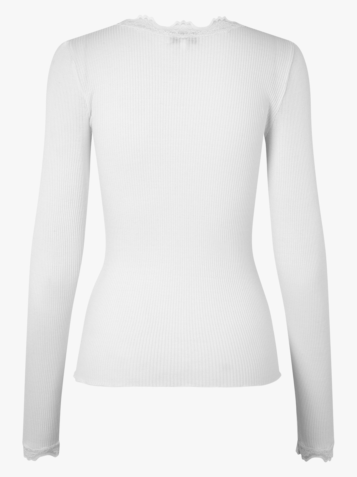 Rosemunde Babette Silk Long Sleeve Lace T-shirt New White