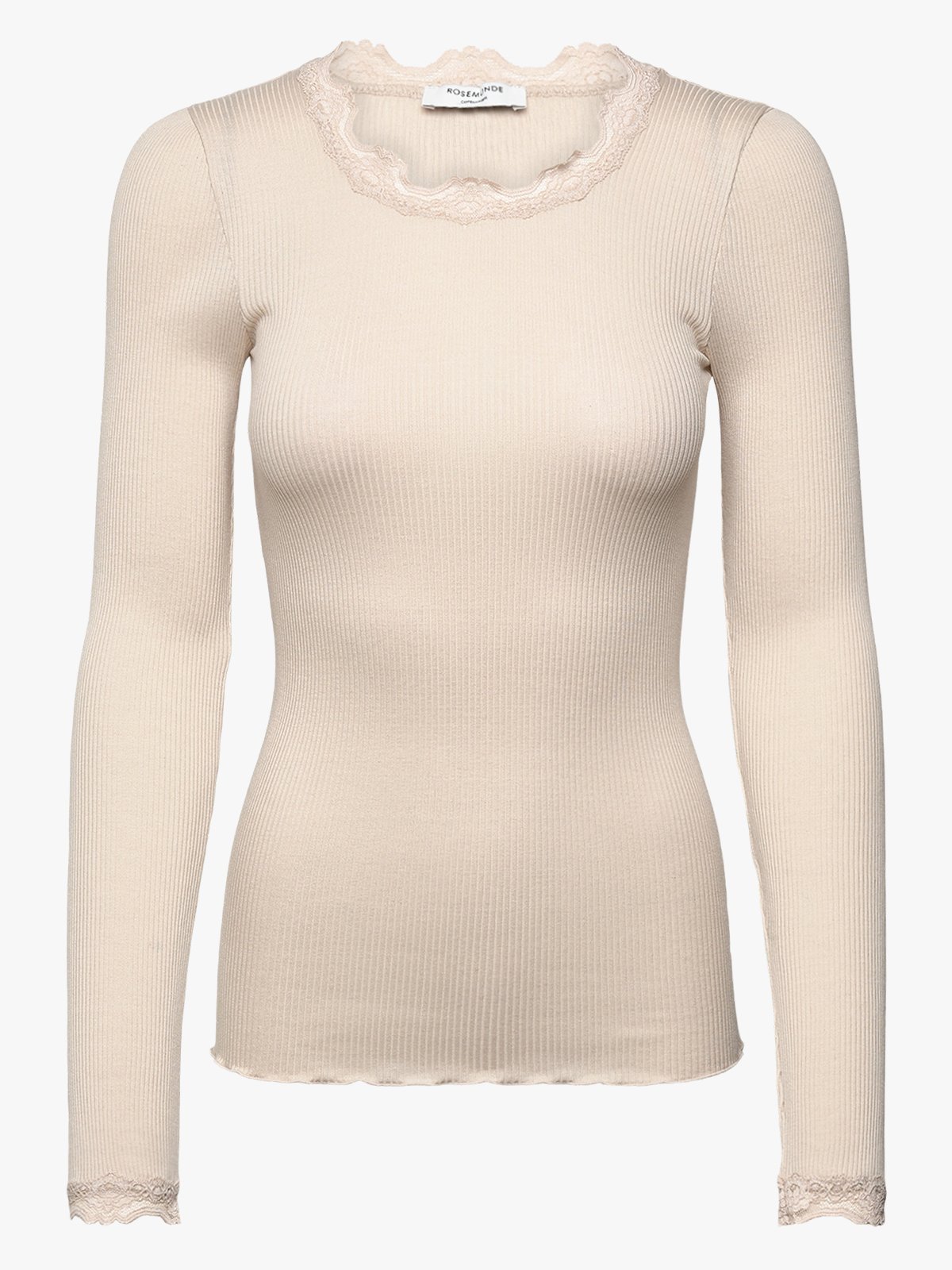Rosemunde Babette Silk Long Sleeve Lace T-shirt Cacao