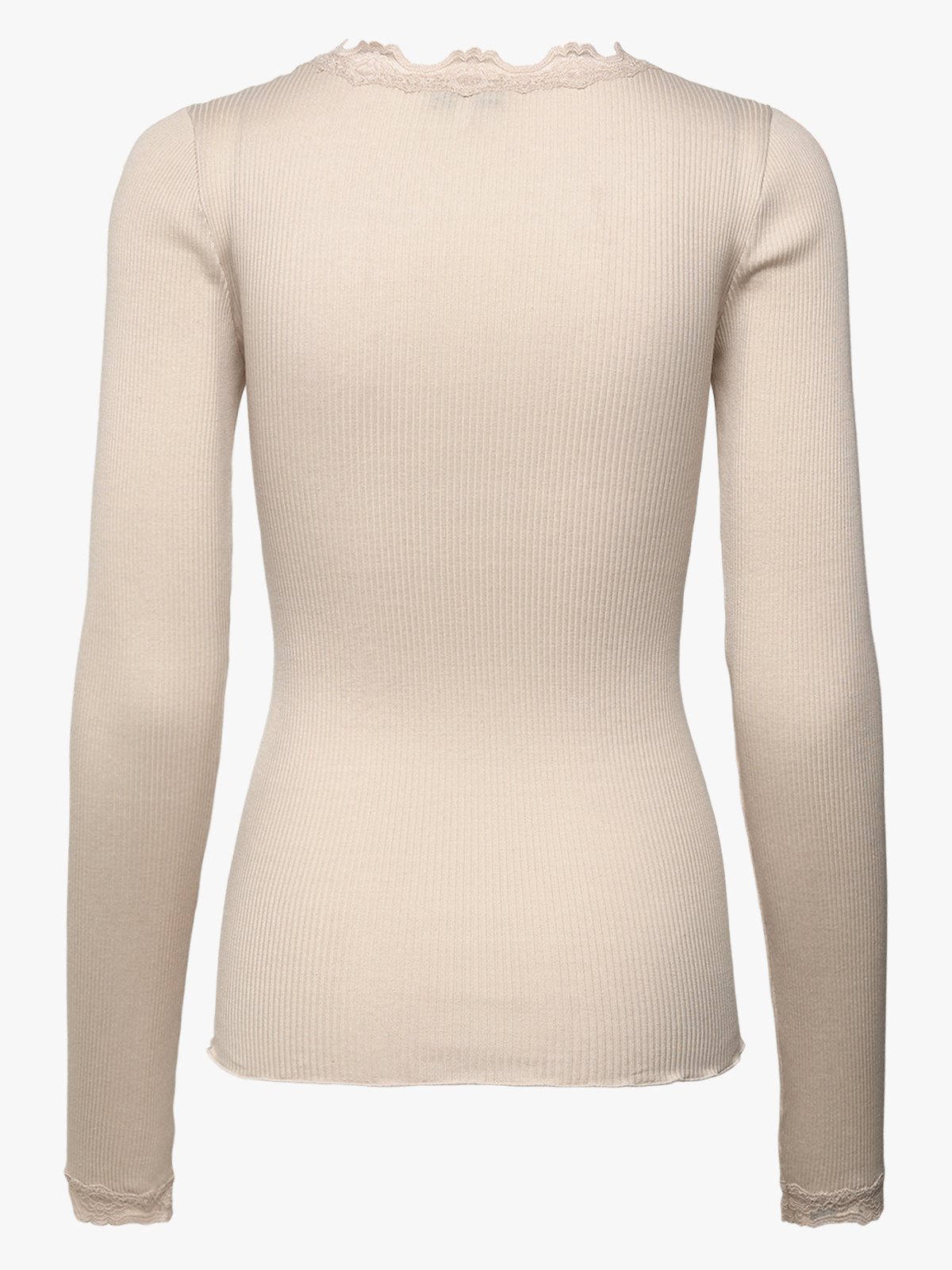 Rosemunde Babette Silk Long Sleeve Lace T-shirt Cacao