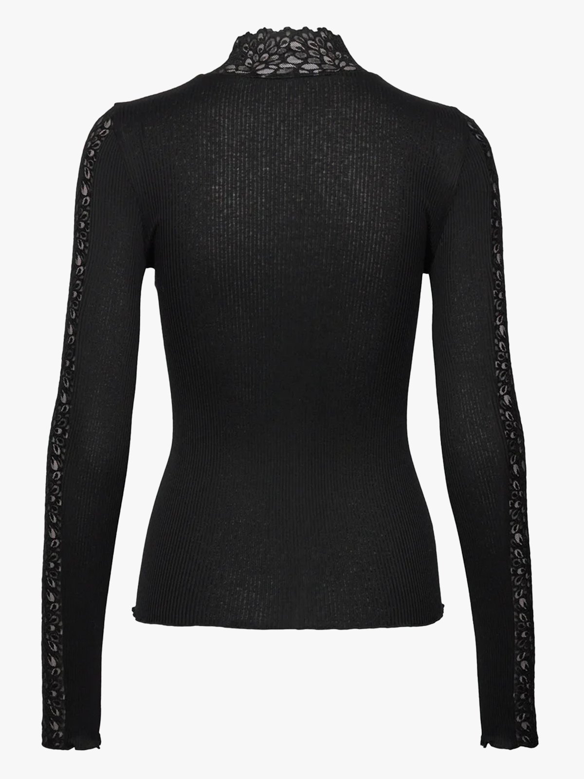 Rosemunde Beatha Long Sleeve T-shirt w/lace Black