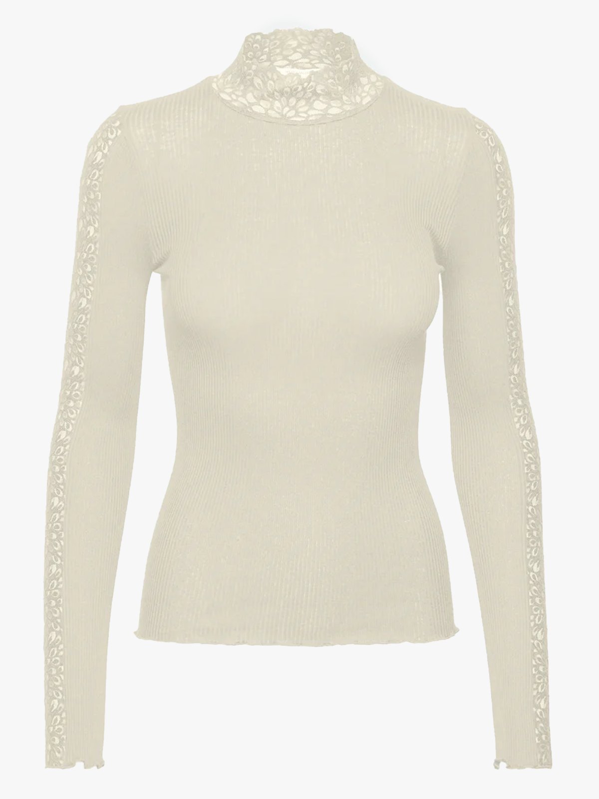 Rosemunde Beatha Long Sleeve T-shirt w/lace Ivory