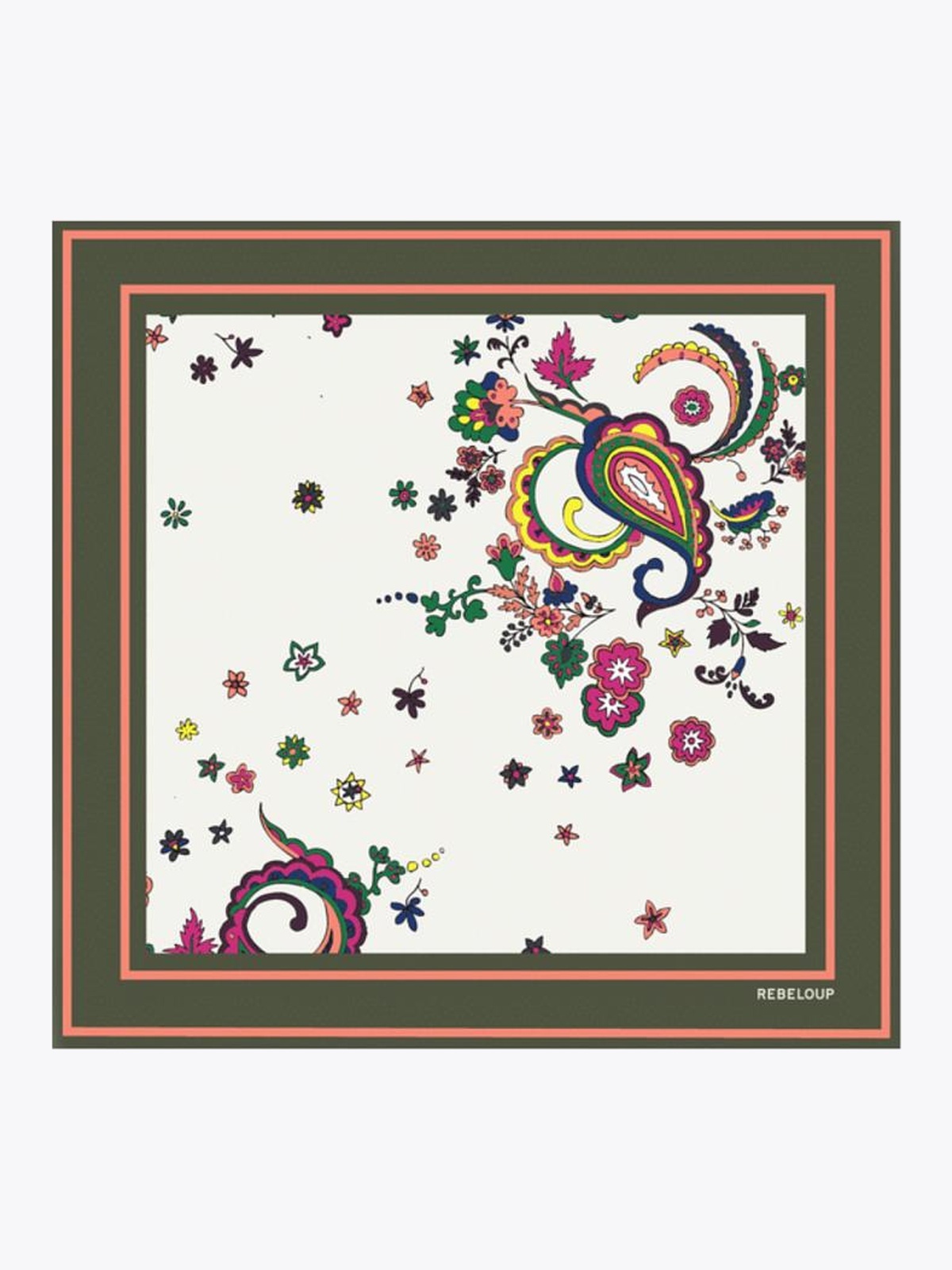 Rebeloup Sarah Zebra Silk Scarf Flerfarget