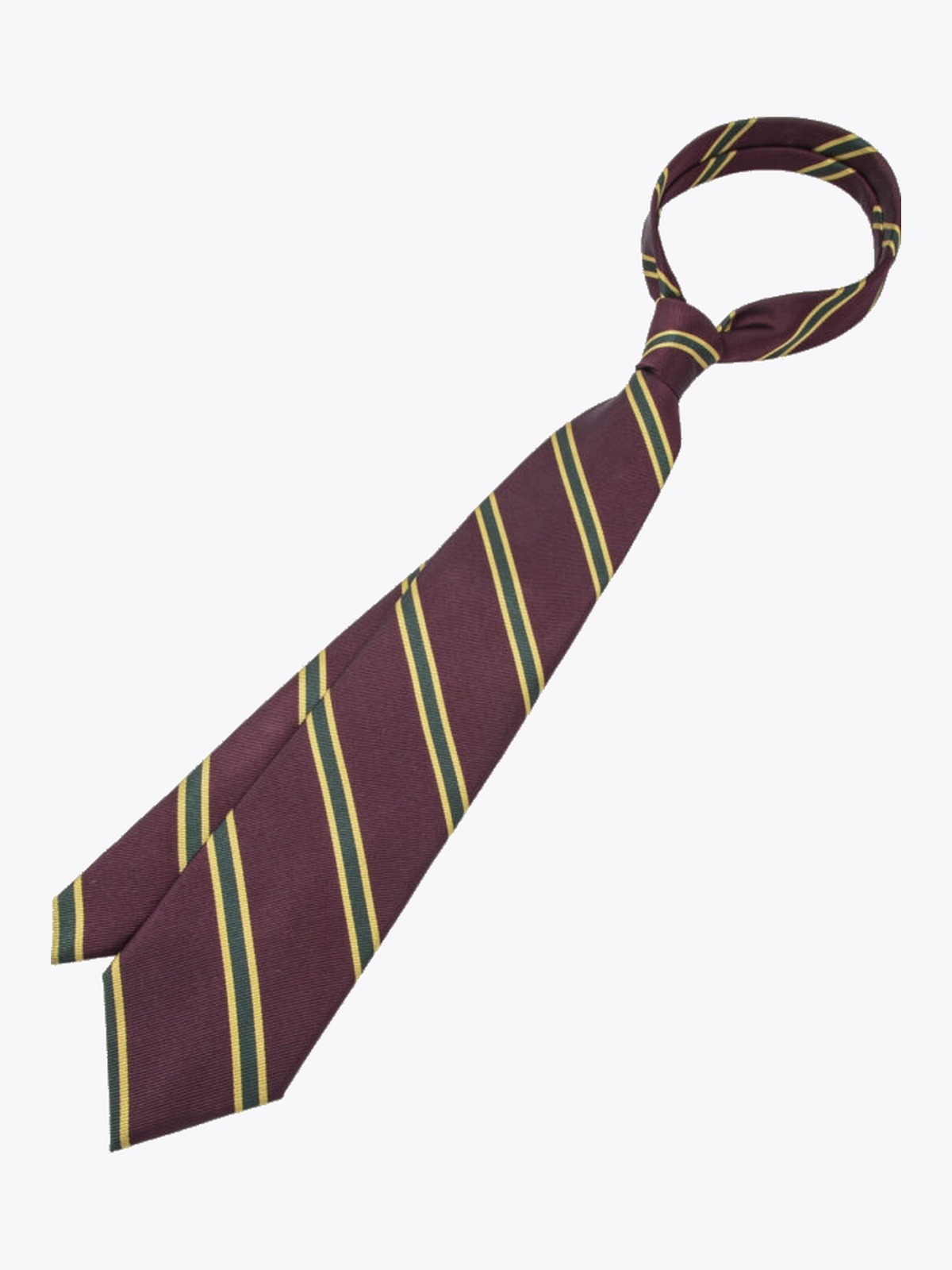 Rebeloup Triplestripe Silk Tie Burgunder