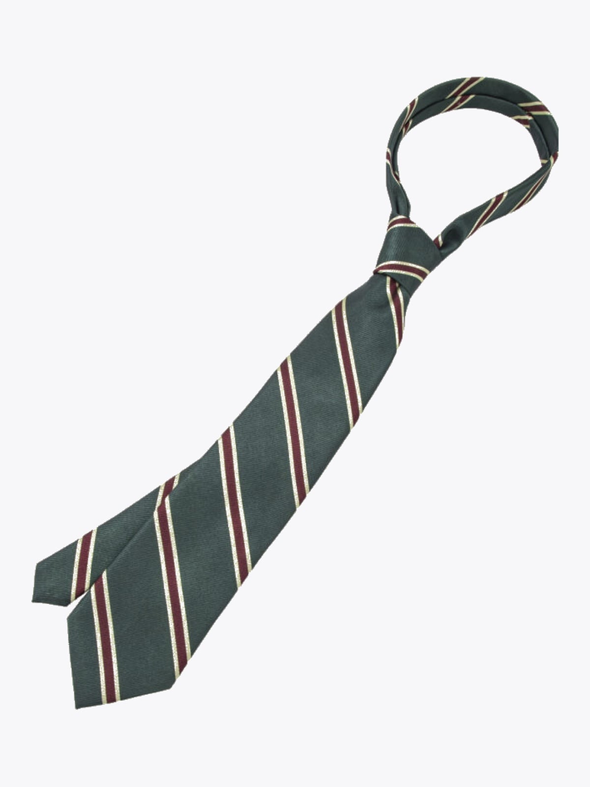Rebeloup Triplestripe Silk Tie Grønn