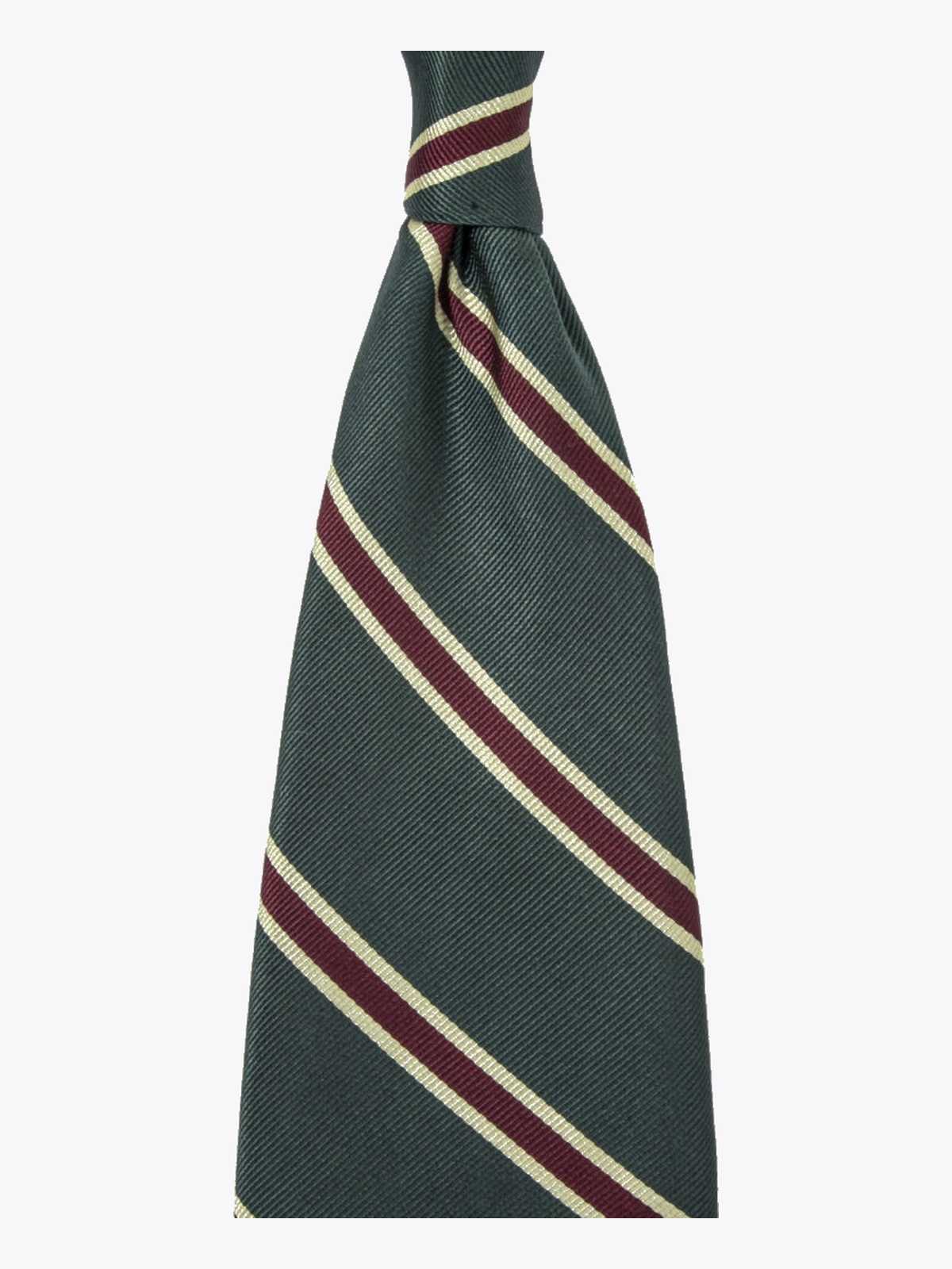 Rebeloup Triplestripe Silk Tie Grønn