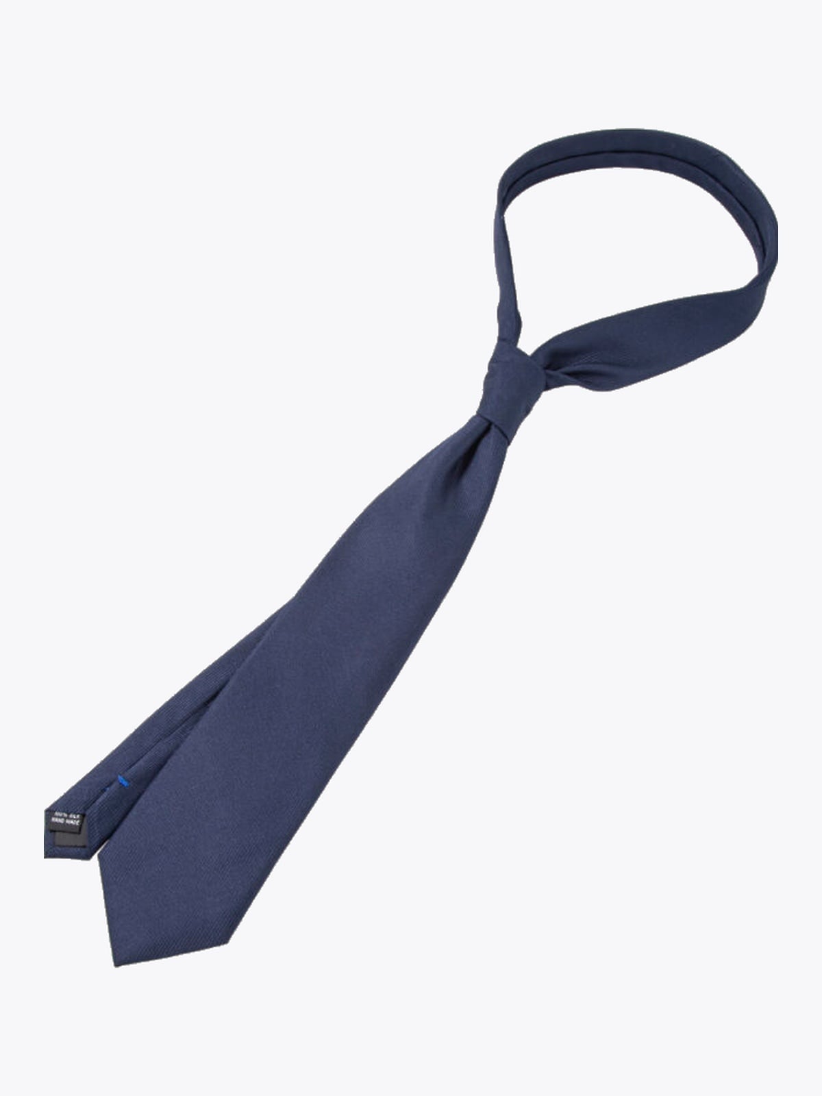 Rebeloup Solid Silk Tie Blå