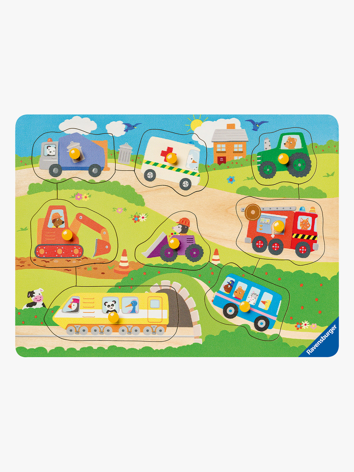 Ravensburger Kjøretøy 8 deler Flerfarget