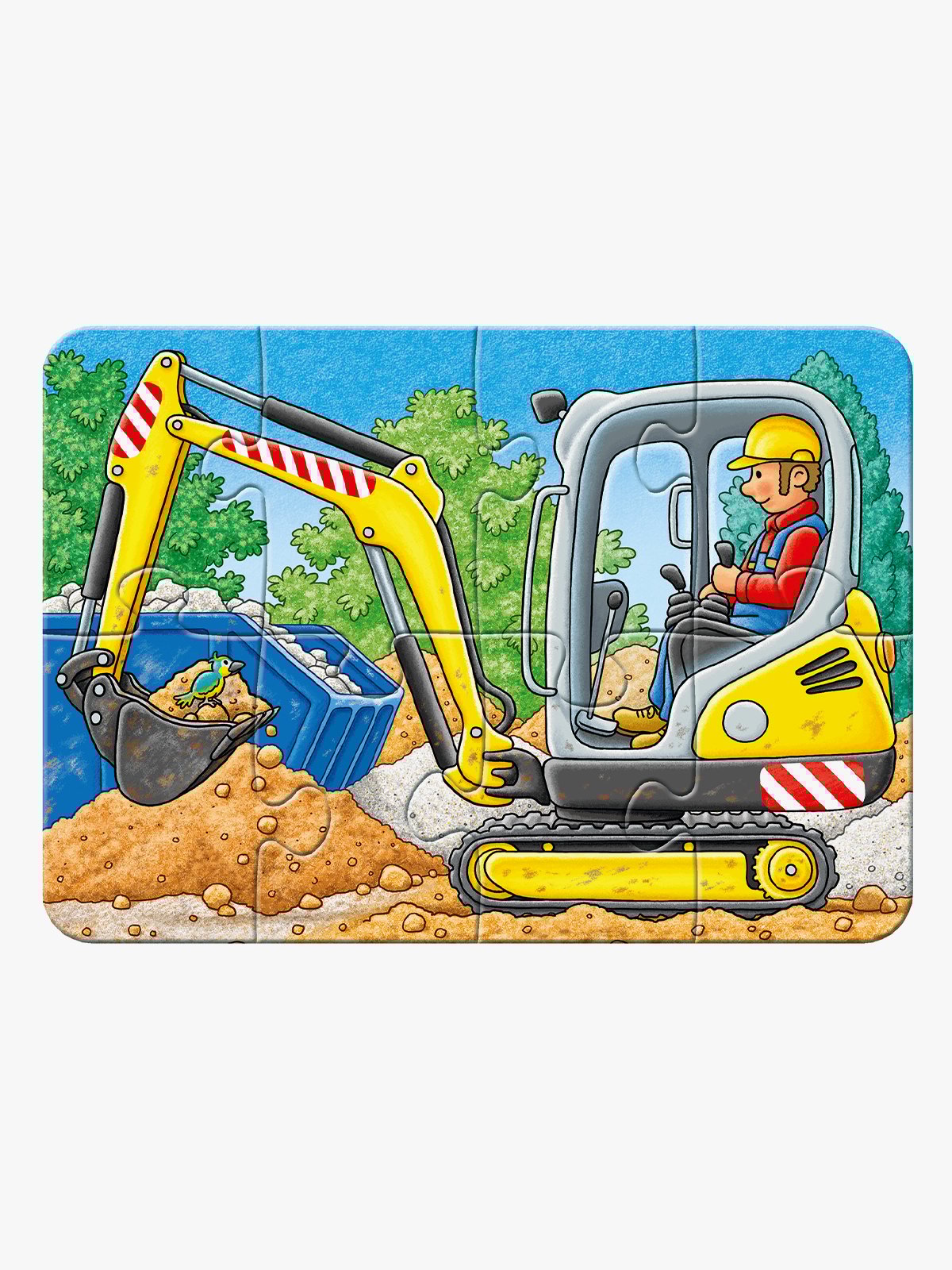 Ravensburger Traktorer og maskiner 2/4/6/8 deler Flerfarget