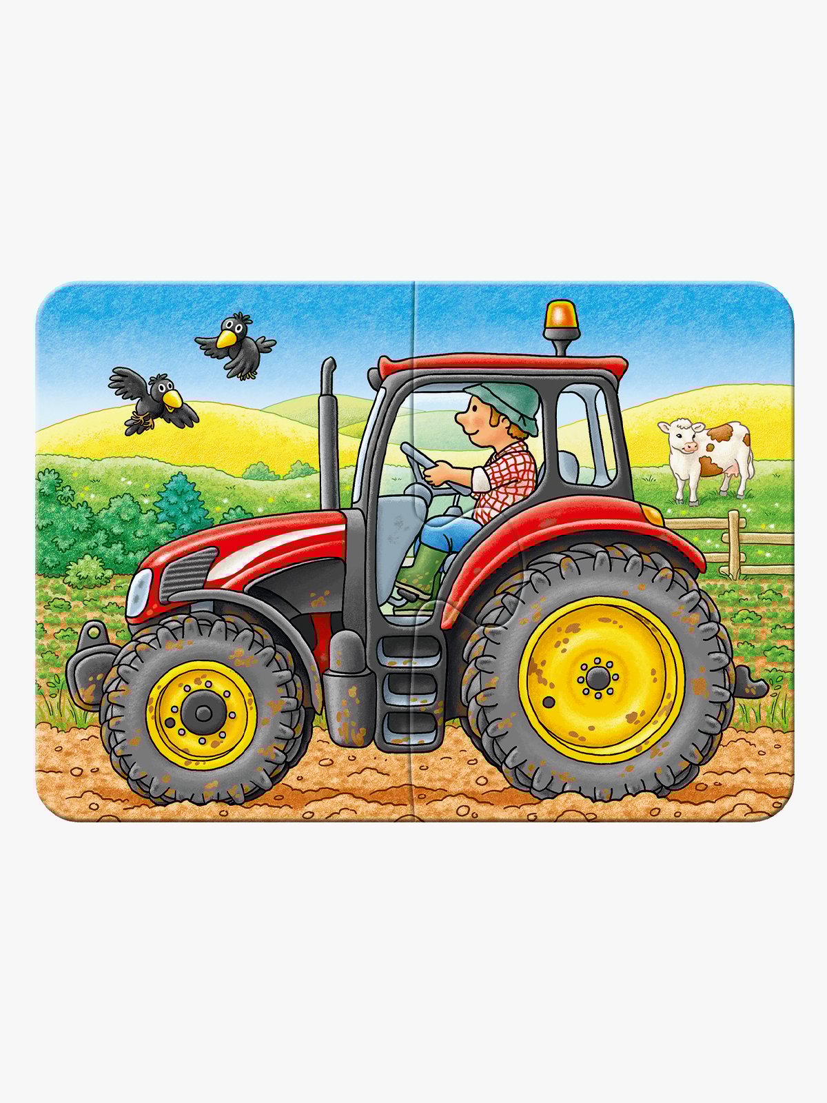 Ravensburger Traktorer og maskiner 2/4/6/8 deler Flerfarget