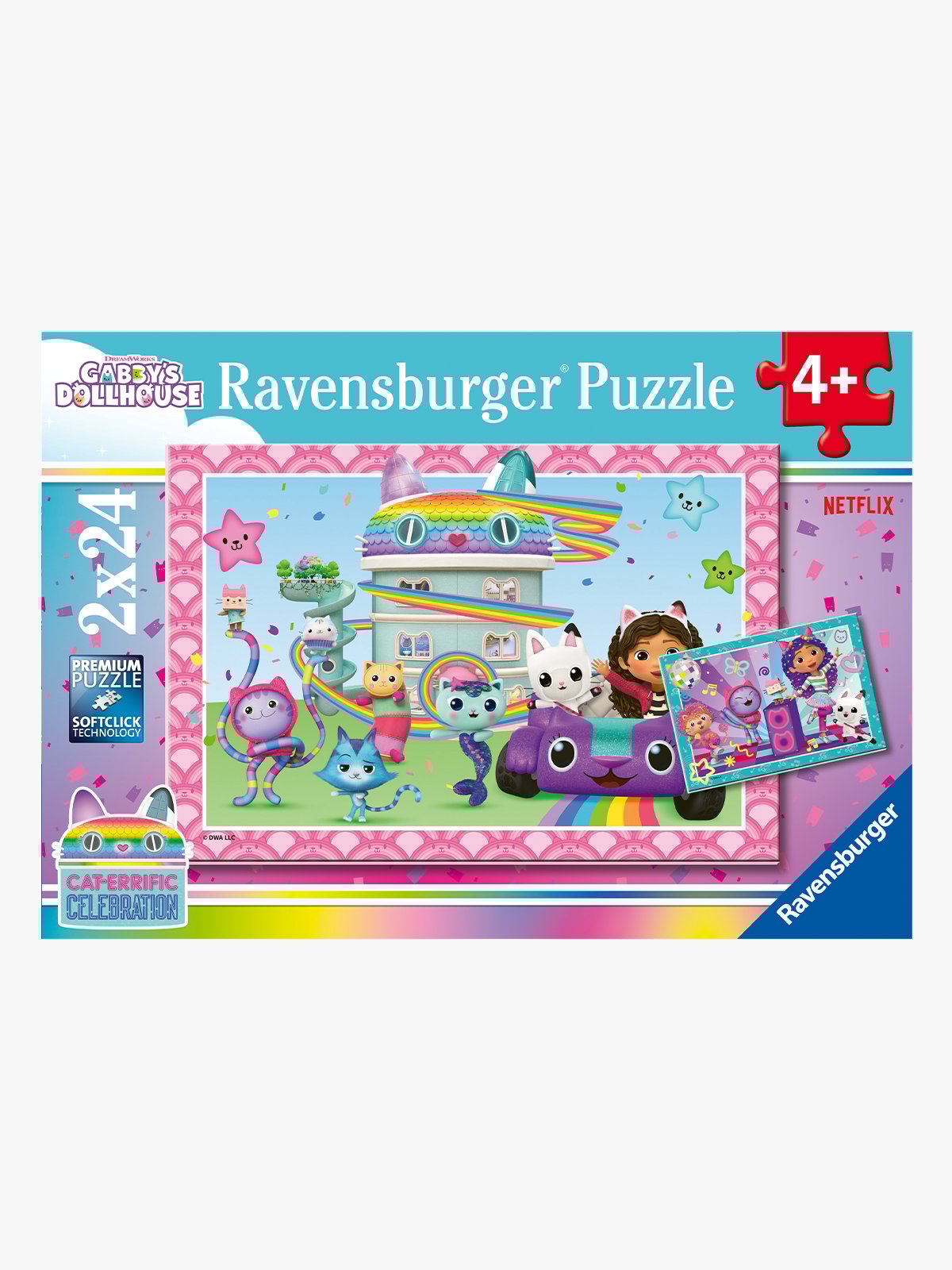 Ravensburger Gabbys dukkehus 2x24p Flerfarget
