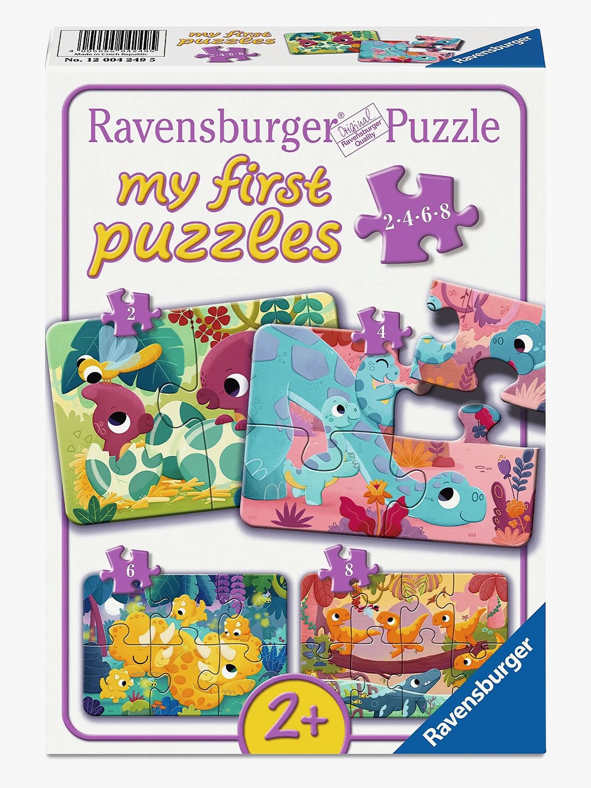 Ravensburger Søte dinosaurer 2/4/6/8p Flerfarget