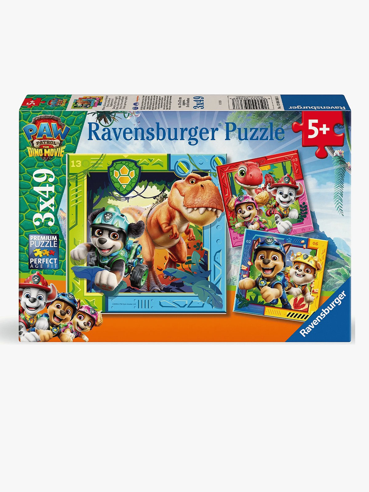 Ravensburger Paw Patrol 3 Dino Movie 3x49p Flerfarget