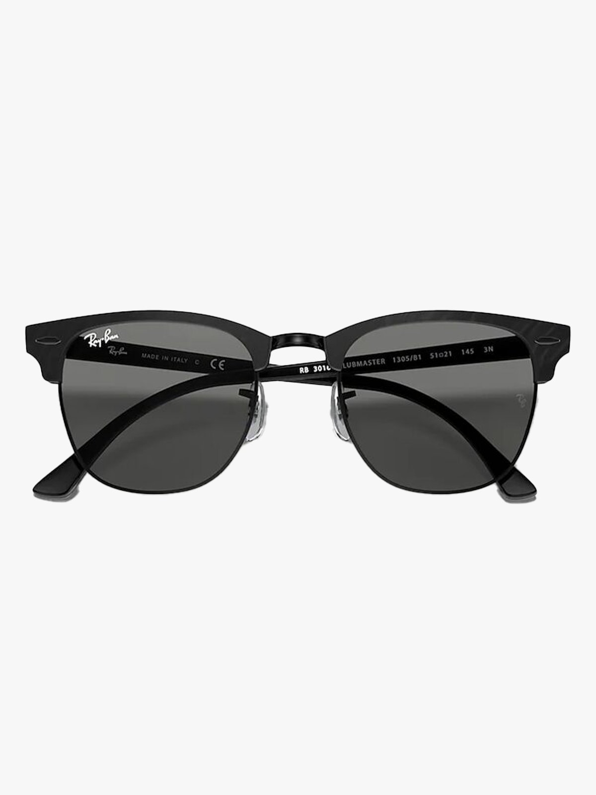 Ray-Ban Clubmaster Matte: Wrinkled Black / Dark Grey