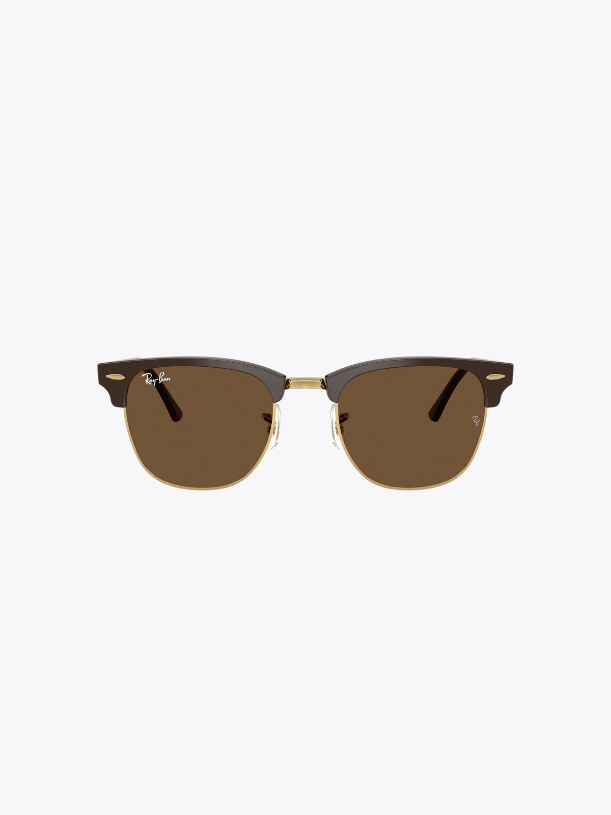 Ray-Ban Clubmaster Polished Brown & Gold