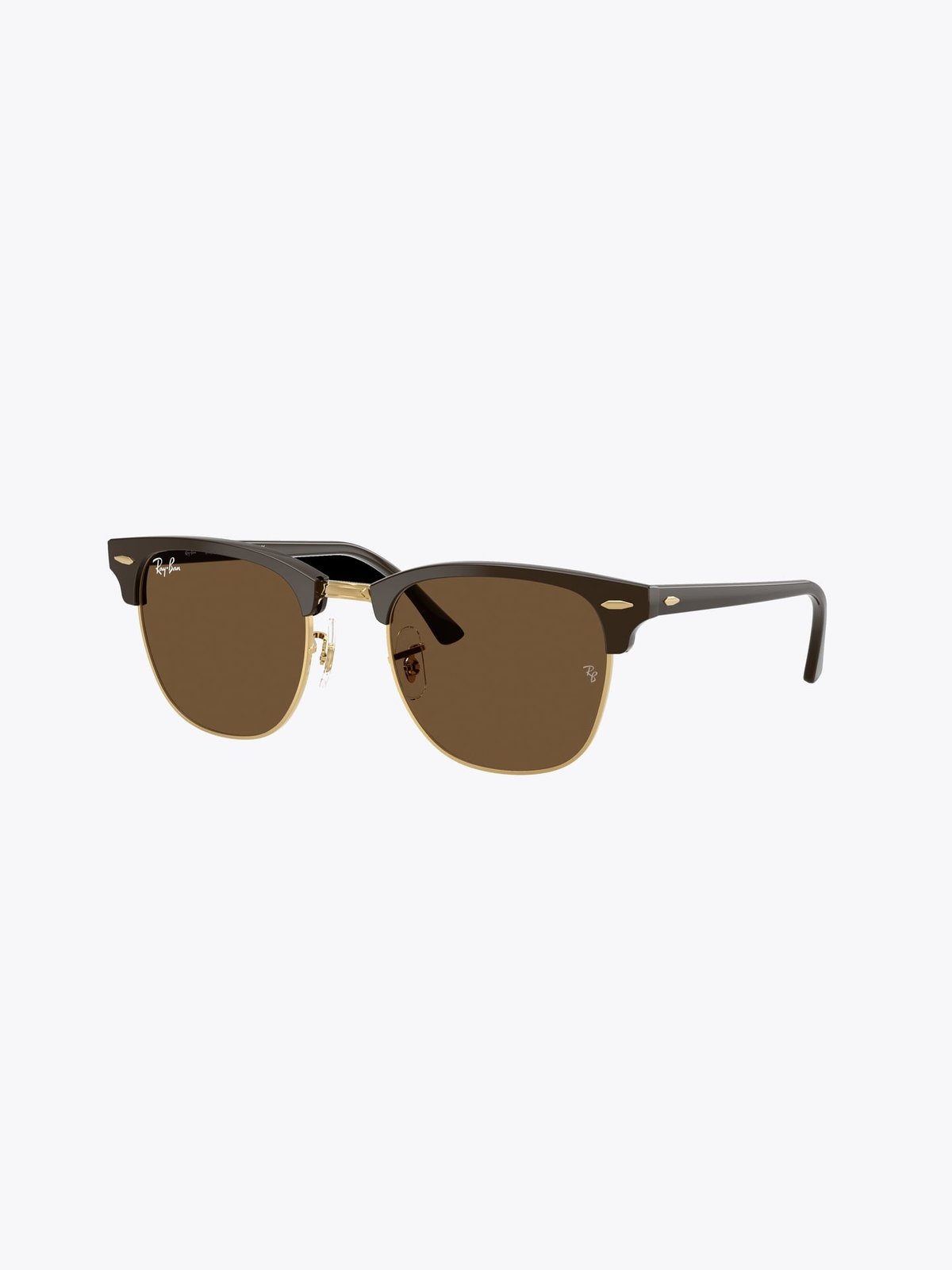 Ray-Ban Clubmaster Polished Brown & Gold