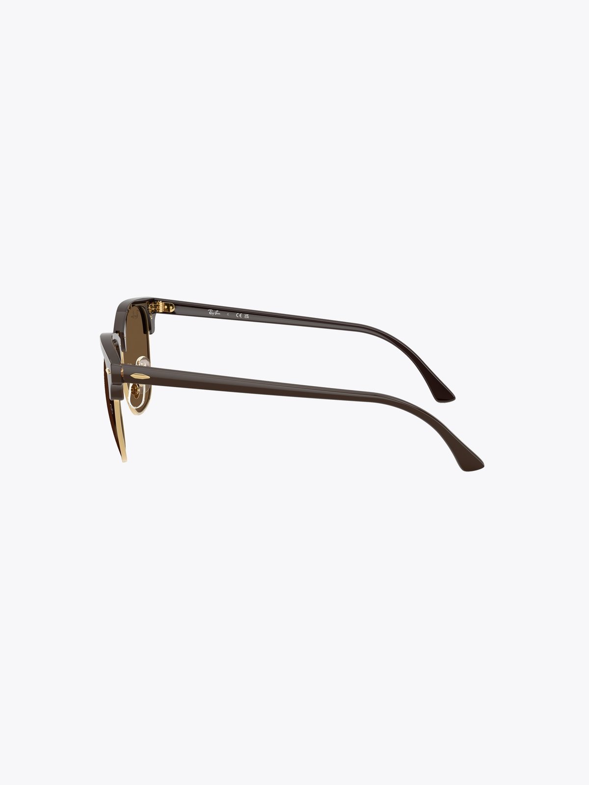 Ray-Ban Clubmaster Polished Brown & Gold