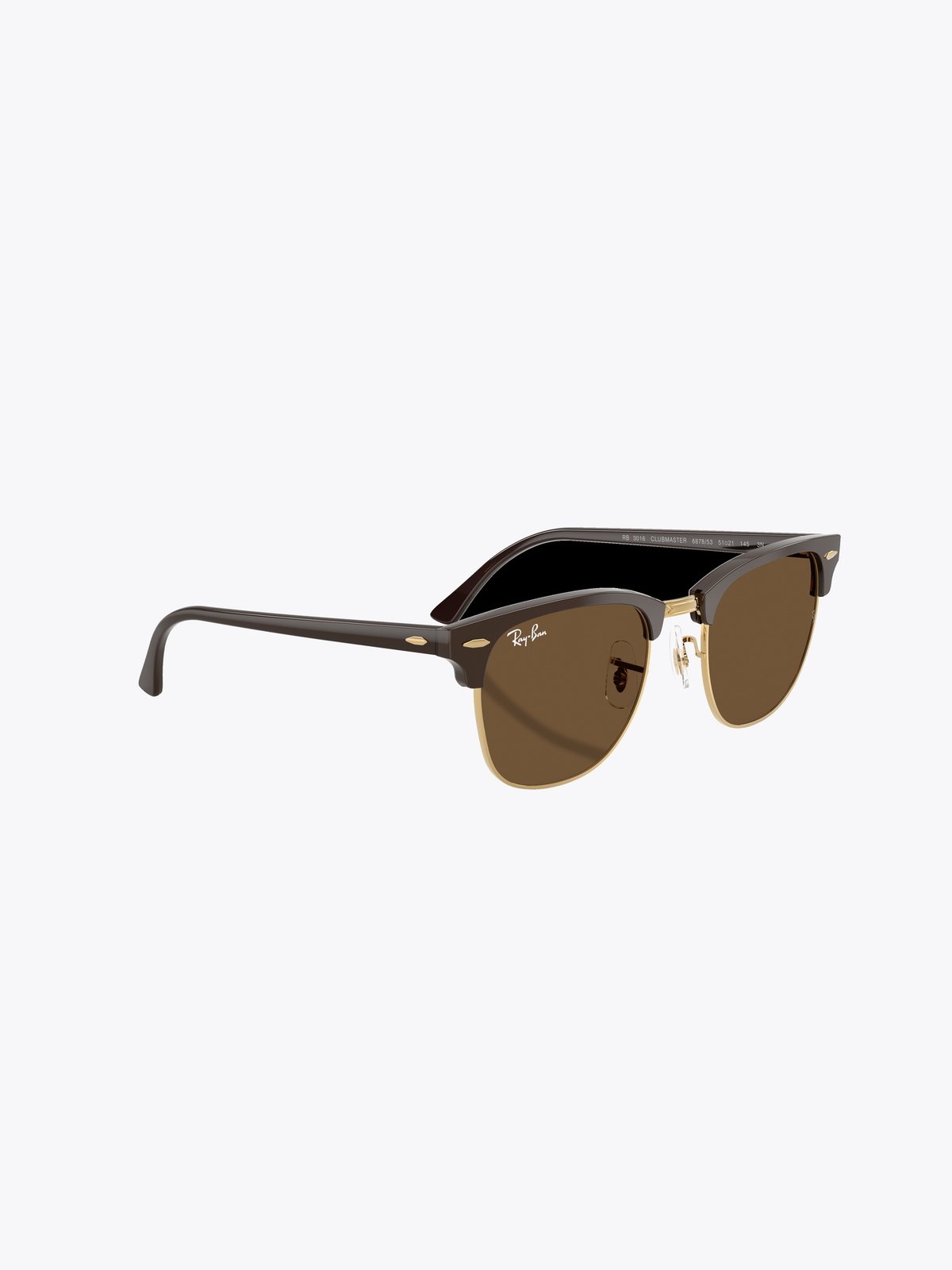 Ray-Ban Clubmaster Polished Brown & Gold