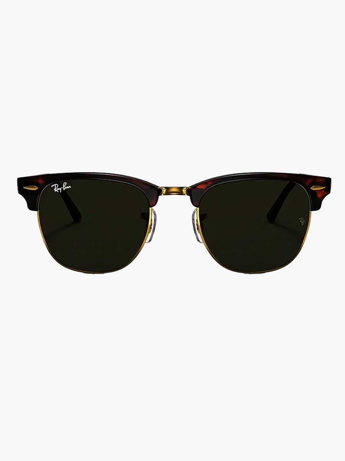 Ray-Ban Clubmaster Tortoise / Green Solid Color