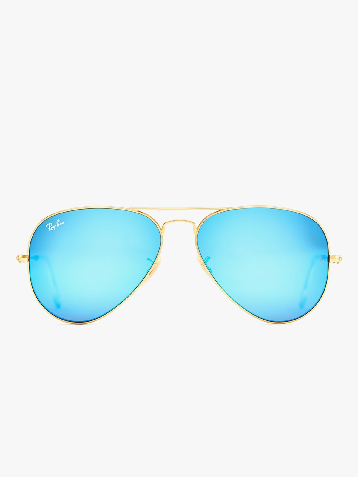 Ray-Ban Aviator Large Metal Frame: Gold / Lense: Blue with Mirror effect