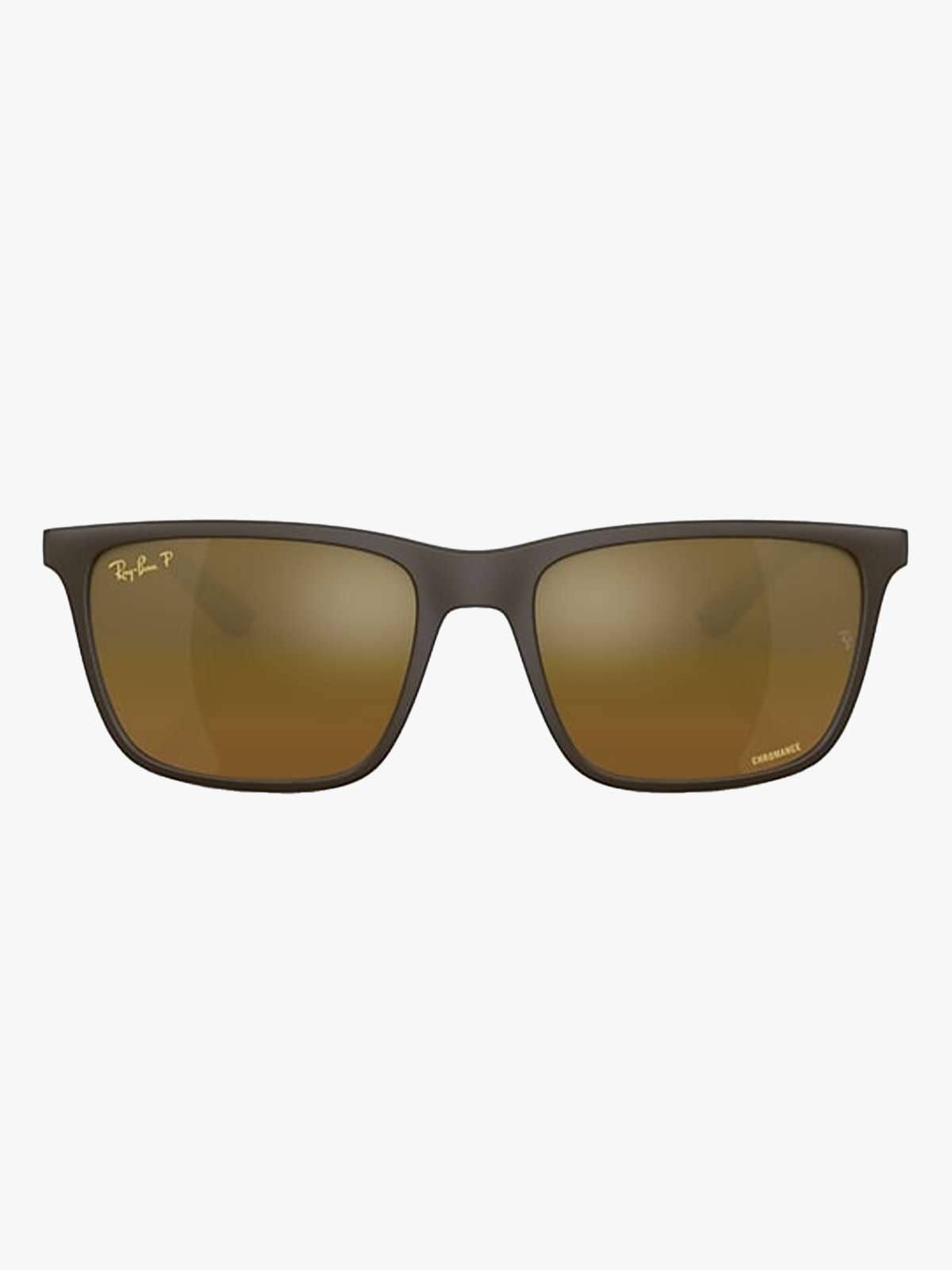 Ray-Ban 0RB4385 Frame: Matte Brown / Lenses: Brown, Gold Chromance