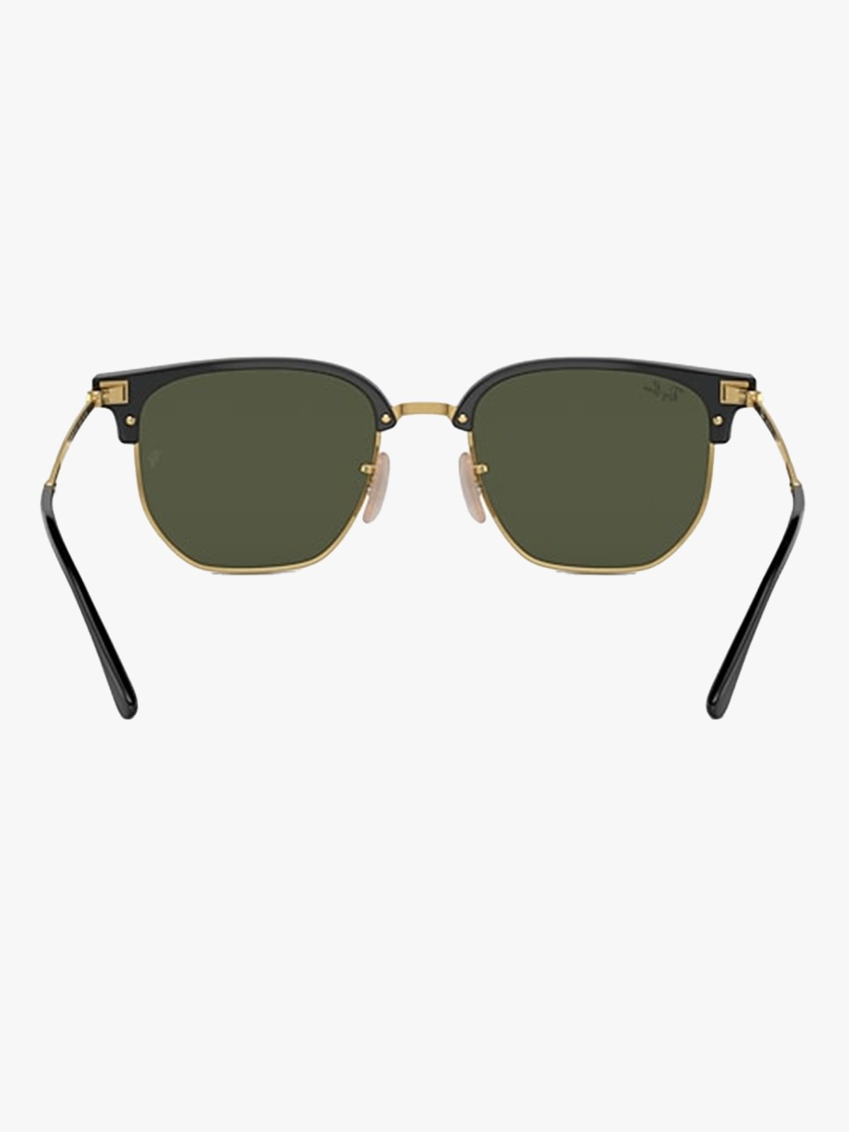 Ray-Ban New Clubmaster Frame: Polished Black On Gold / Lenses: Green