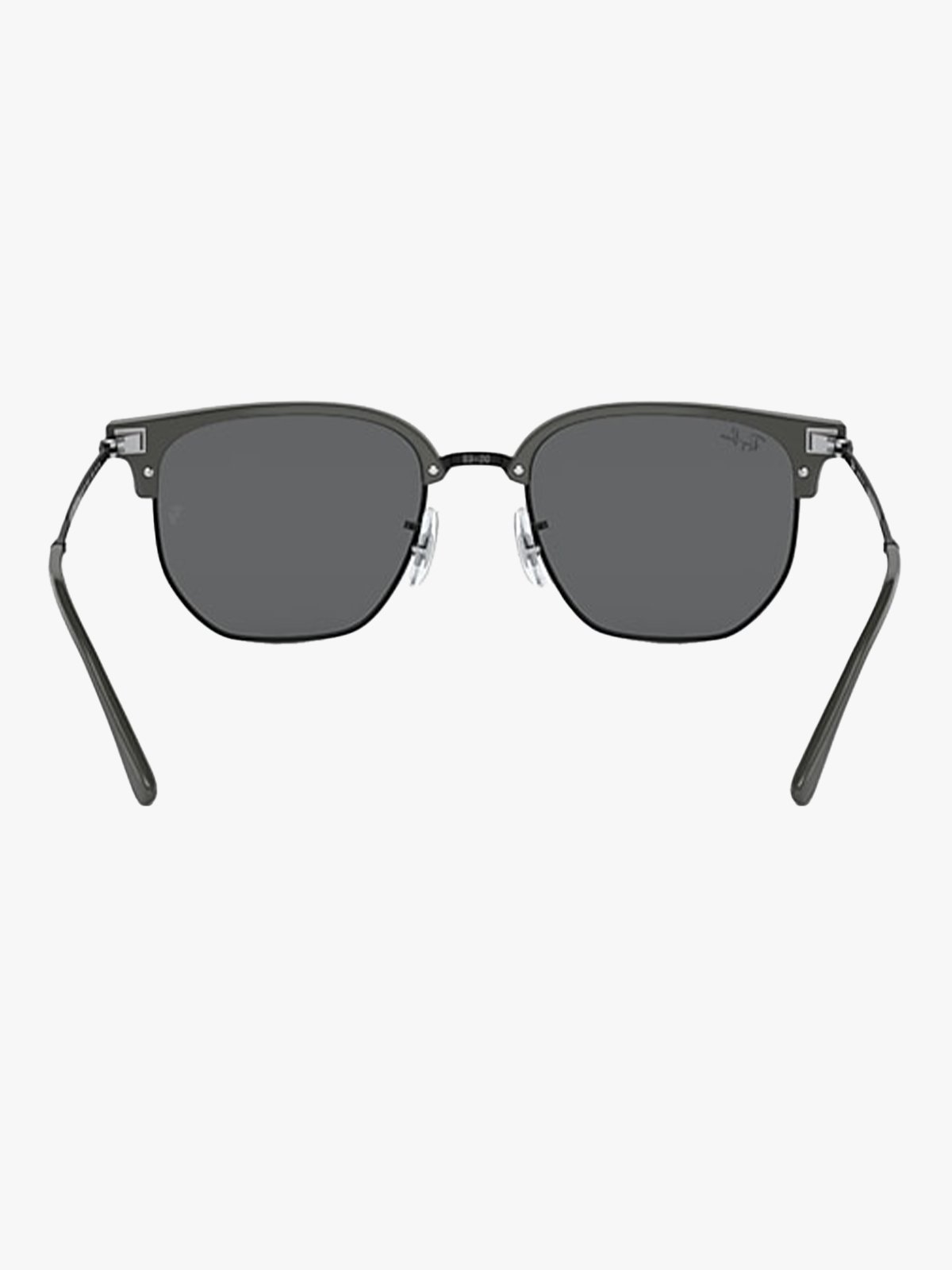 Ray-Ban New Clubmaster Frame: Polished Grey On Black / Lenses: Dark Grey