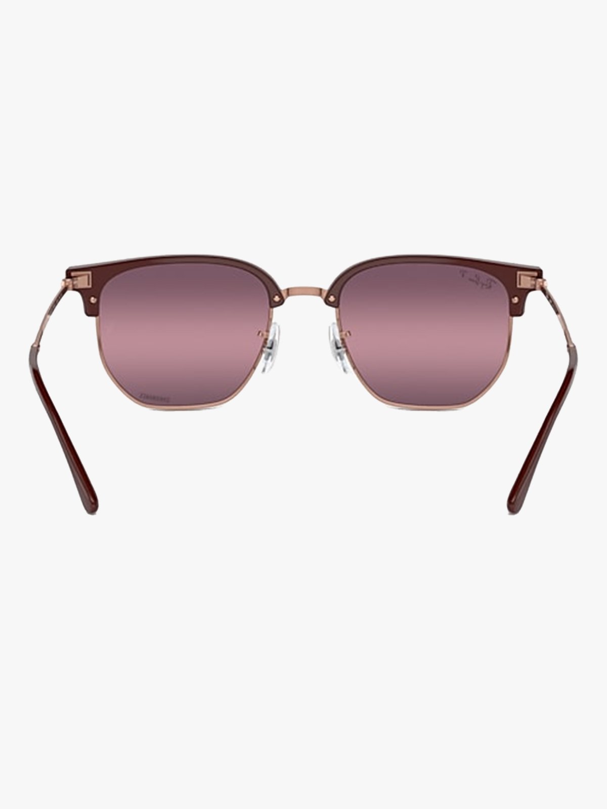 Ray-Ban New Clubmaster Polarized Frame: Polished Bordeaux On Rose Gold / Lenses: Gold, Red Chromance