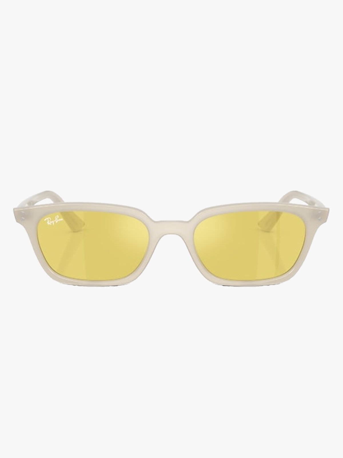 Ray-Ban 0RB4456 Frame: Polished Cloudy Warm White / Lenses: Yellow Mirror Flash Gold