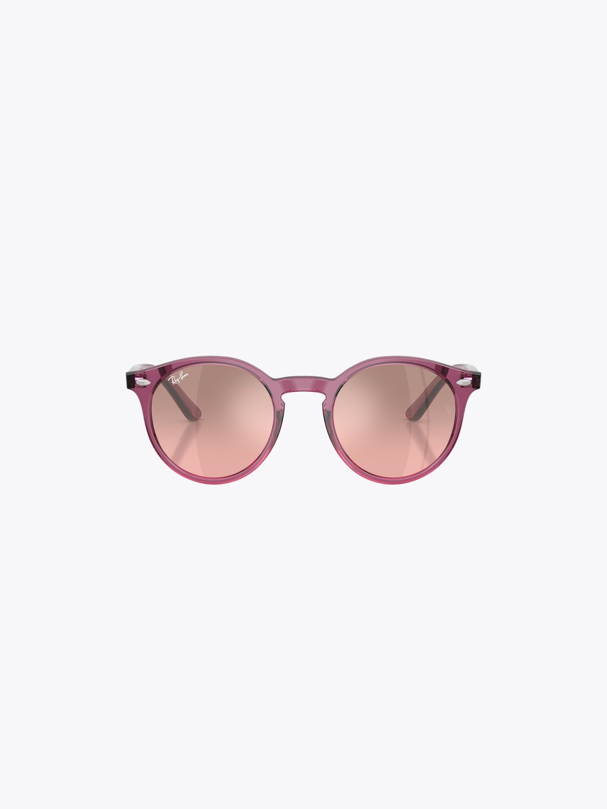 Ray-Ban 0RJ9064S Jr Ramme: Polished Transparent Violet / Linser: Pink Mirror Silver Gradient