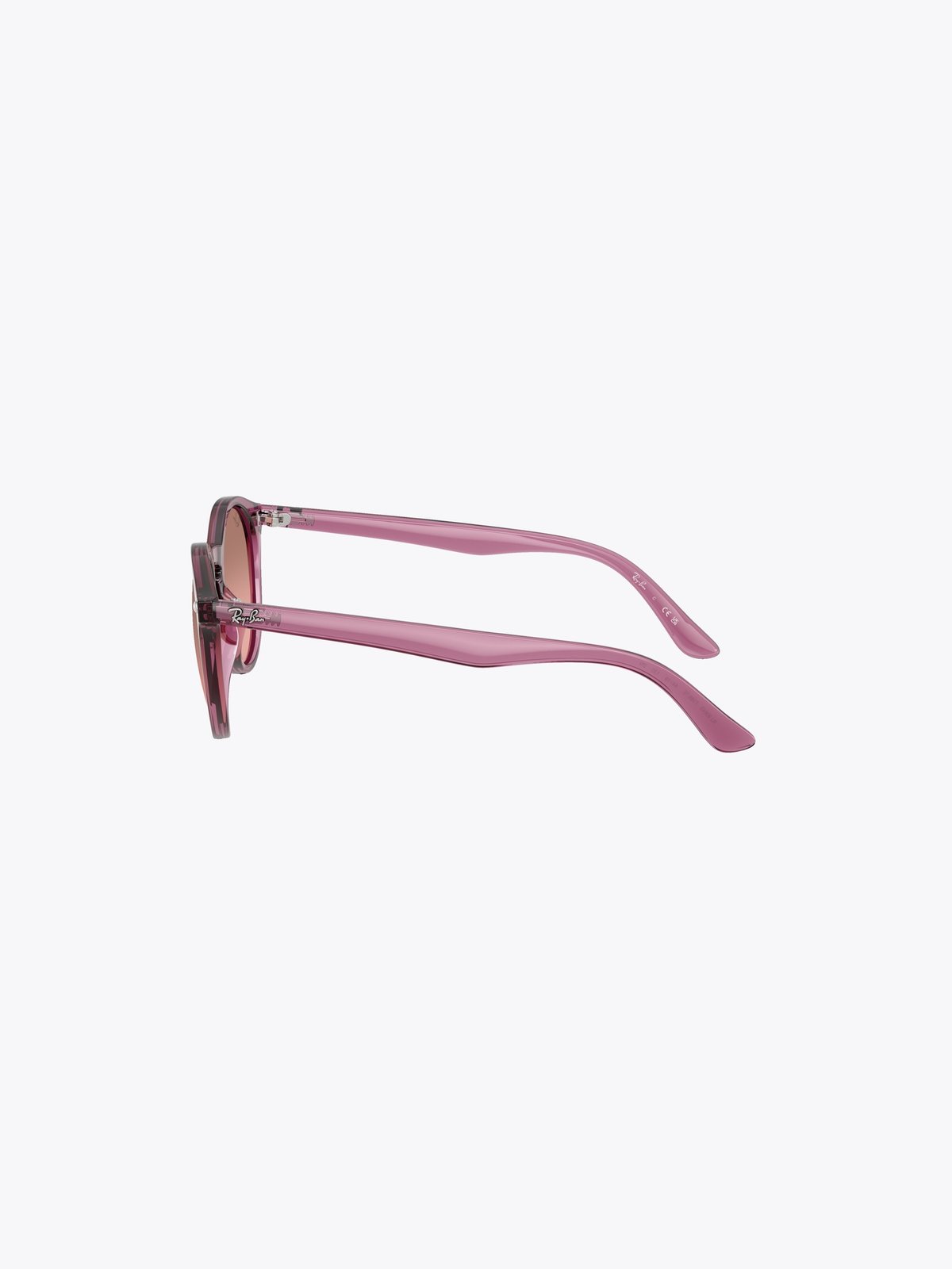 Ray-Ban 0RJ9064S Jr Ramme: Polished Transparent Violet / Linser: Pink Mirror Silver Gradient