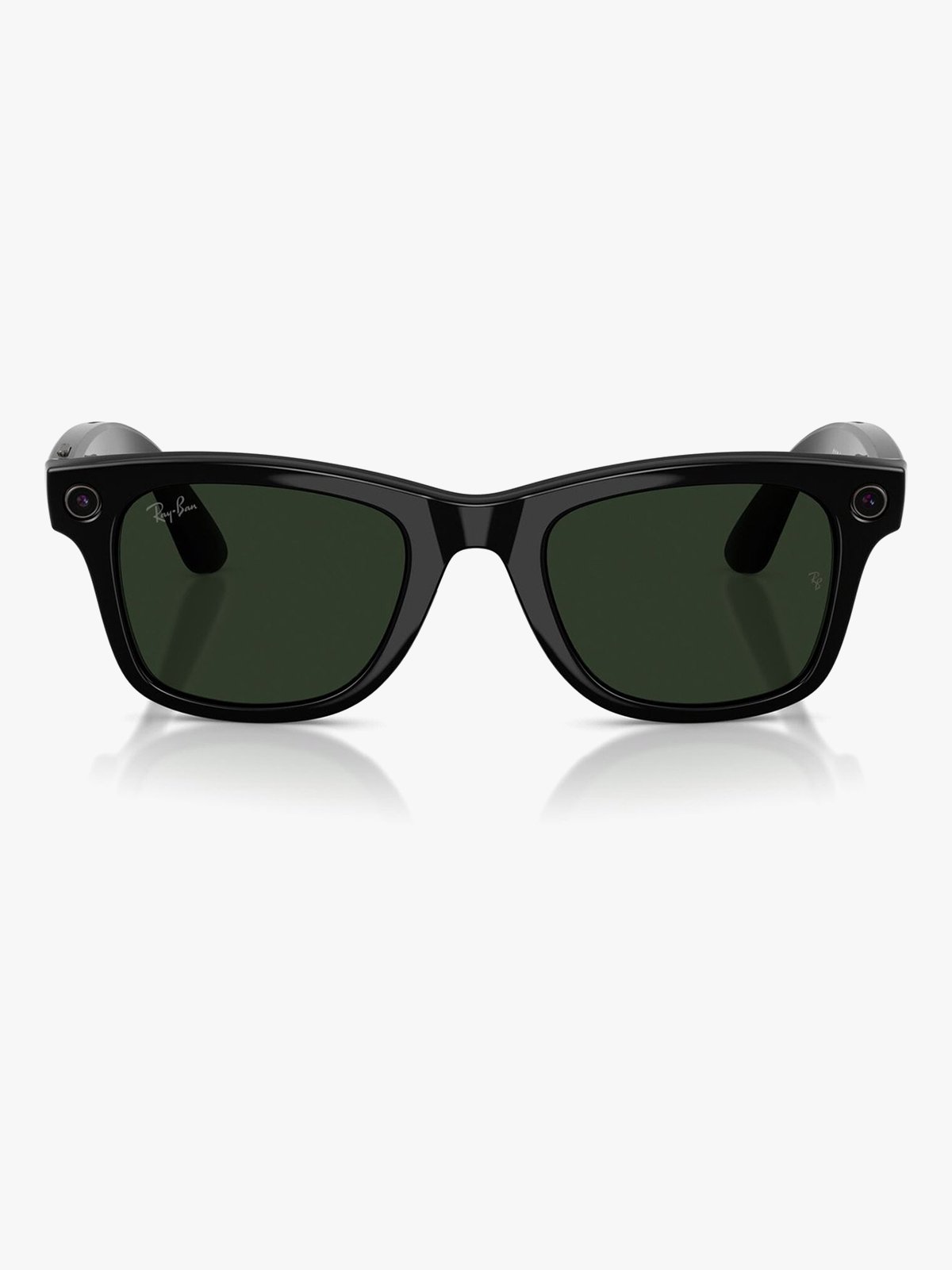 Ray-Ban META Wayfarer Frame: Shiny Black / Lenses: Clear / Graphite Green Transitions
