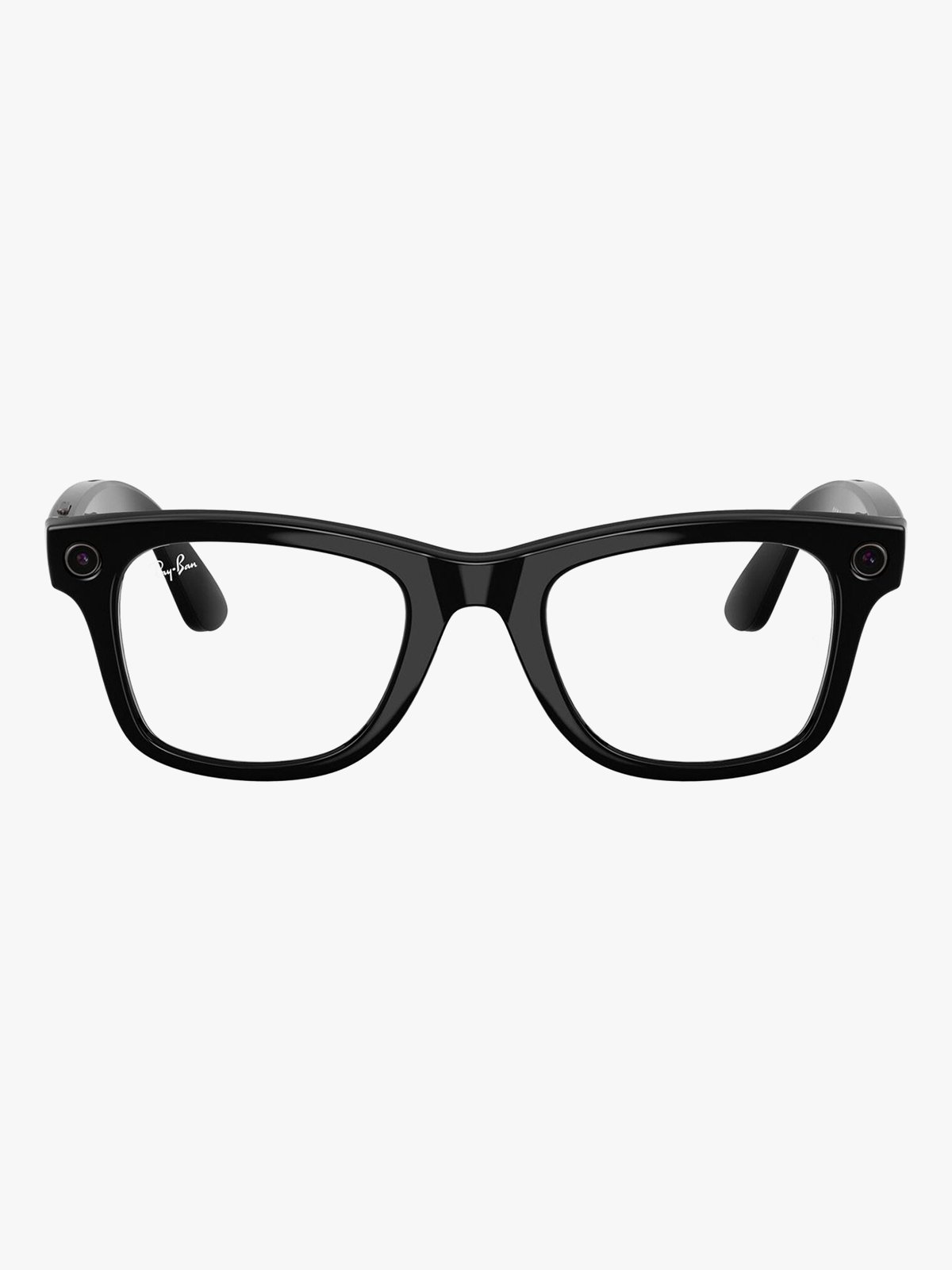 Ray-Ban META Wayfarer Frame: Shiny Black / Lenses: Clear / Graphite Green Transitions