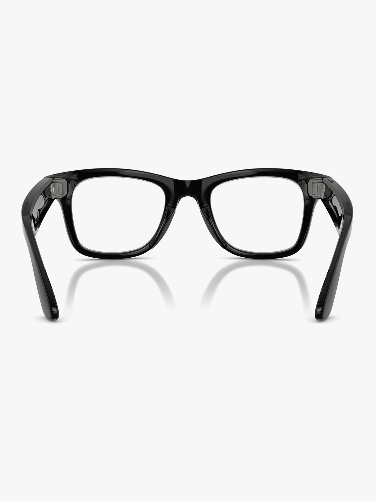 Ray-Ban META Wayfarer Frame: Shiny Black / Lenses: Clear / Graphite Green Transitions