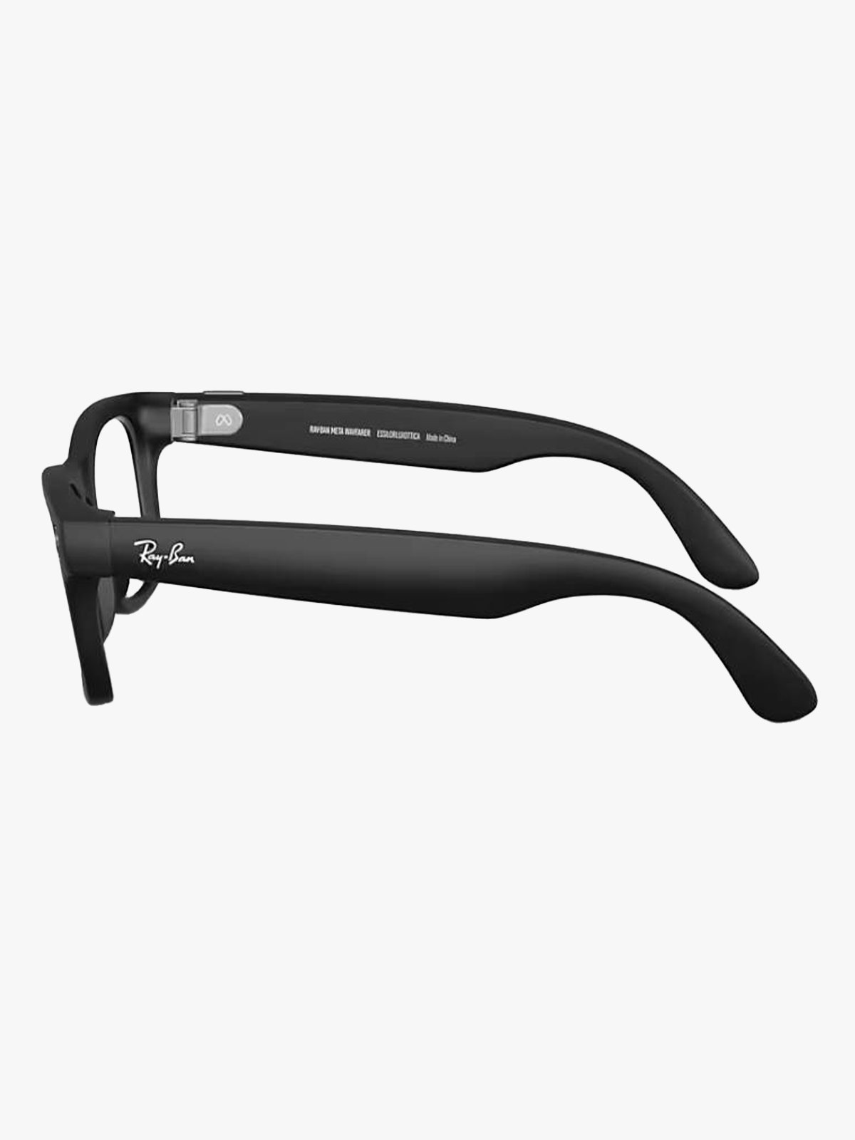 Ray-Ban META Wayfarer Frame: Matte Black. Lenses: Clear / Grey Transitions