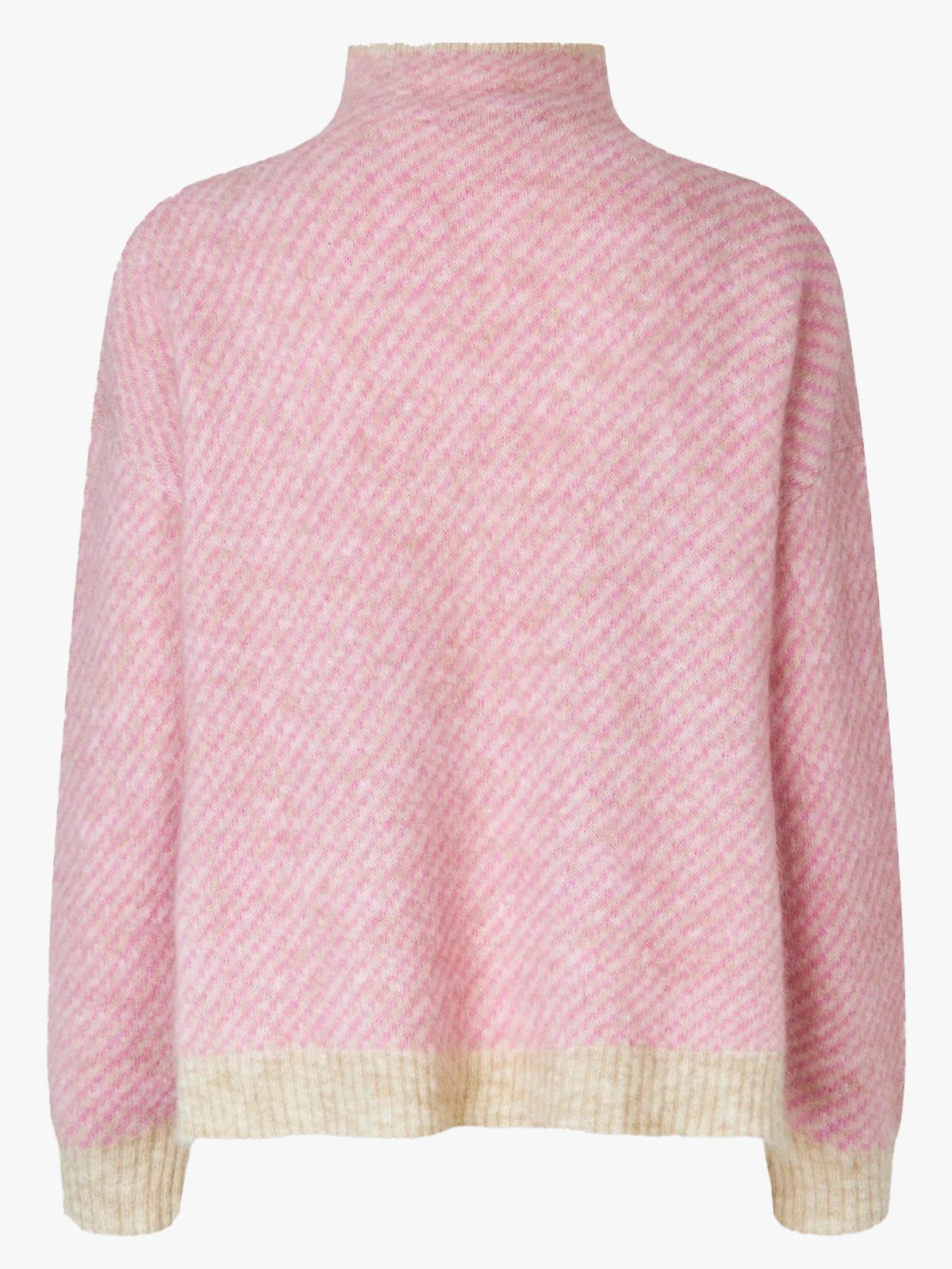 Second Female Capella Knit T-Neck Pink Cosmos