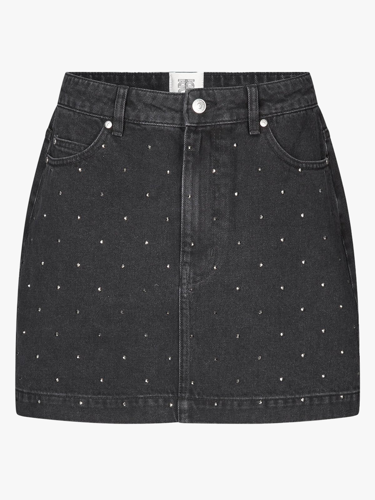 Second Female Jayden Denim Skirt Black denim
