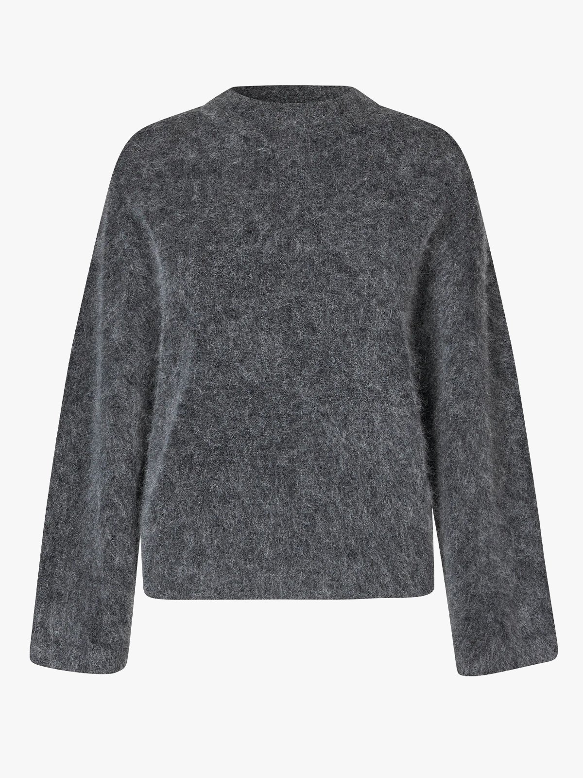 Second Female Anneleen Knit O-Neck Volcanic Ash