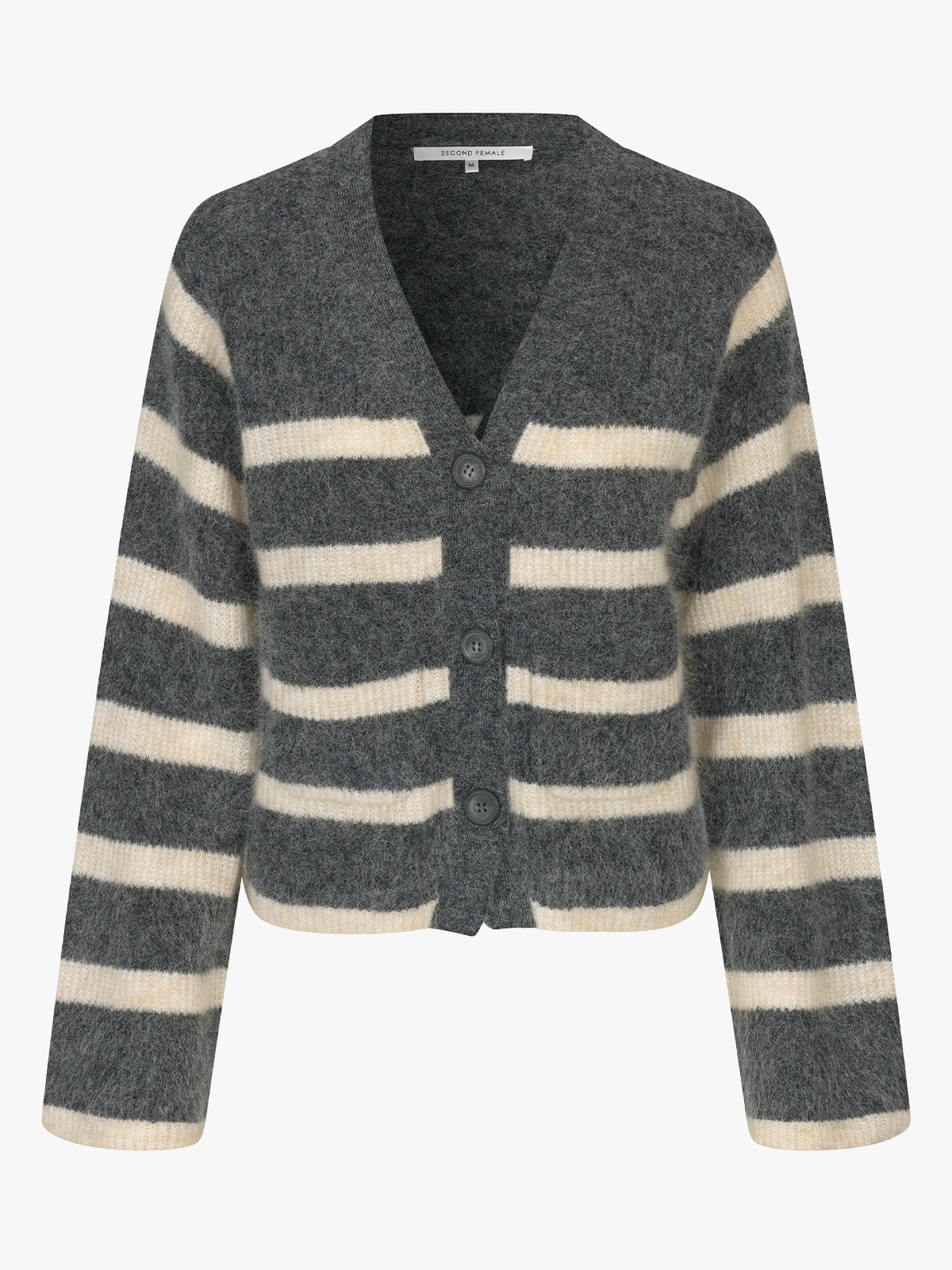 Second Female Ovalis Knit Wide Sleeve Cardigan Volcanic Ash