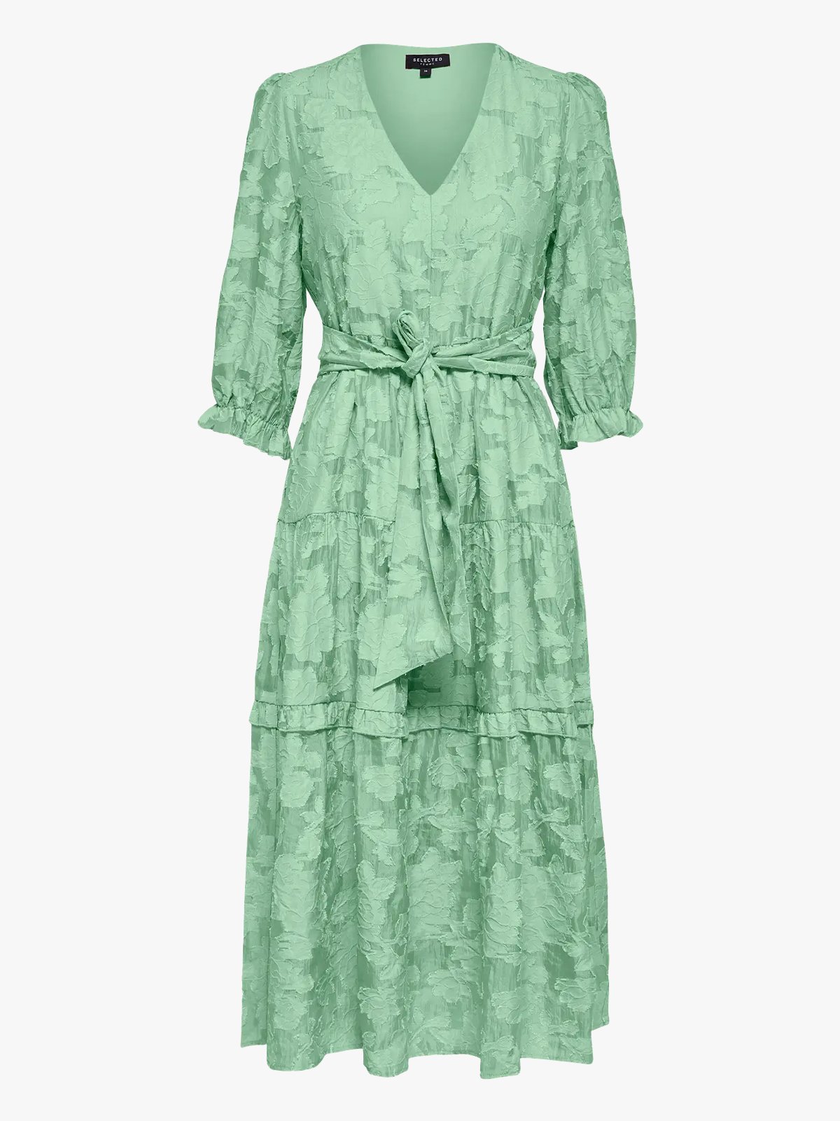 Selected Femme Sadie 3/4 Midi Dress Absinthe Green